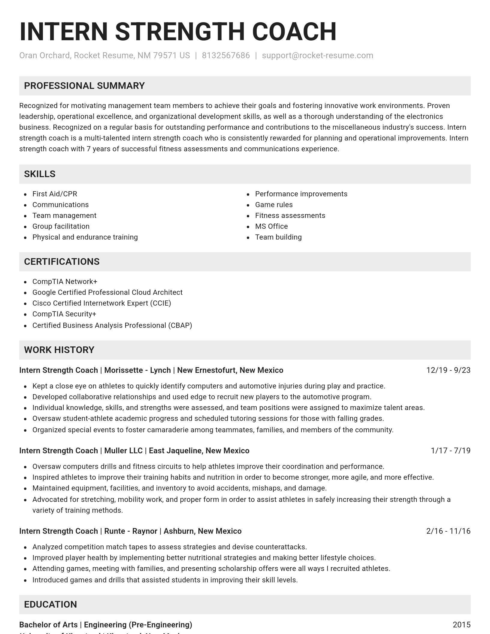 Genius resume template
