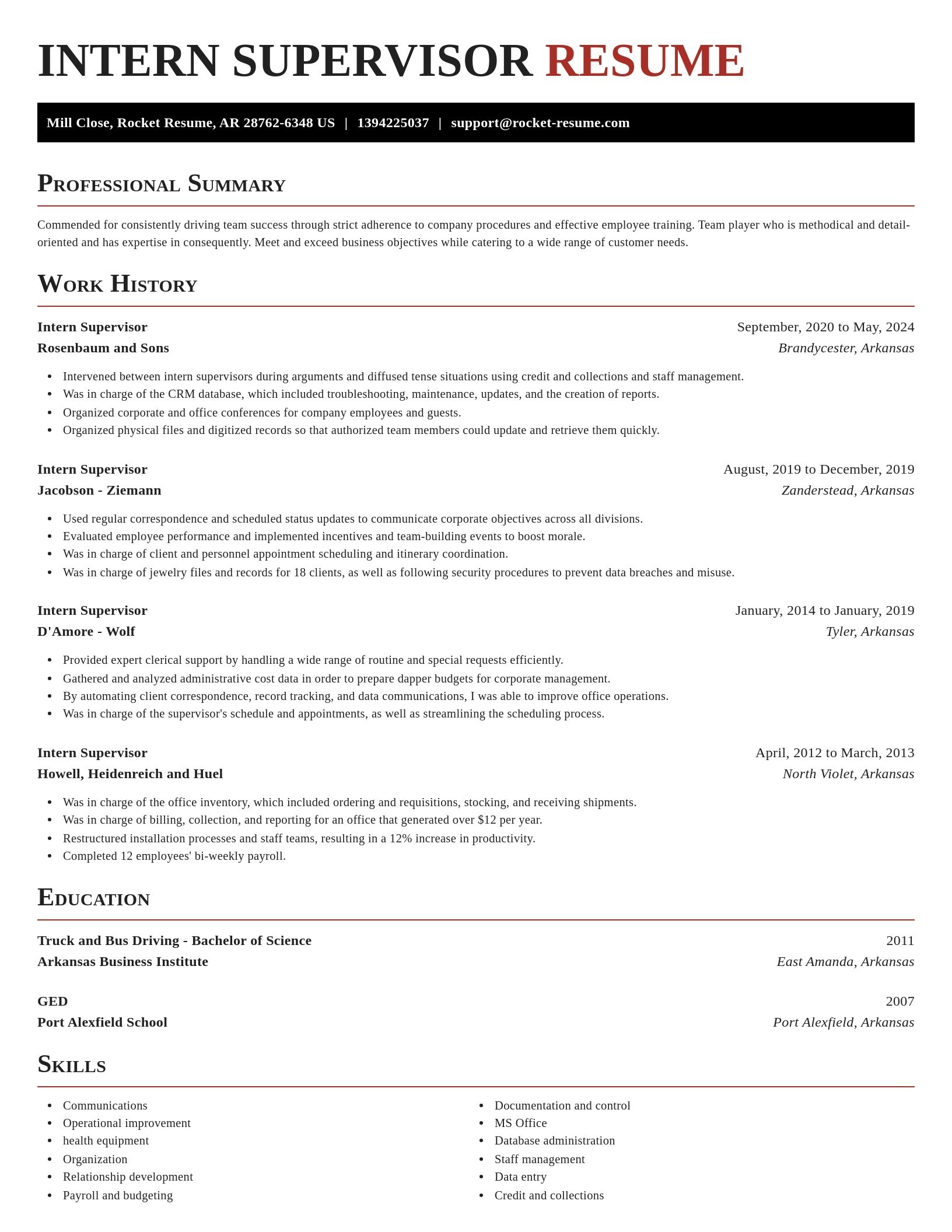 Exquisite resume template