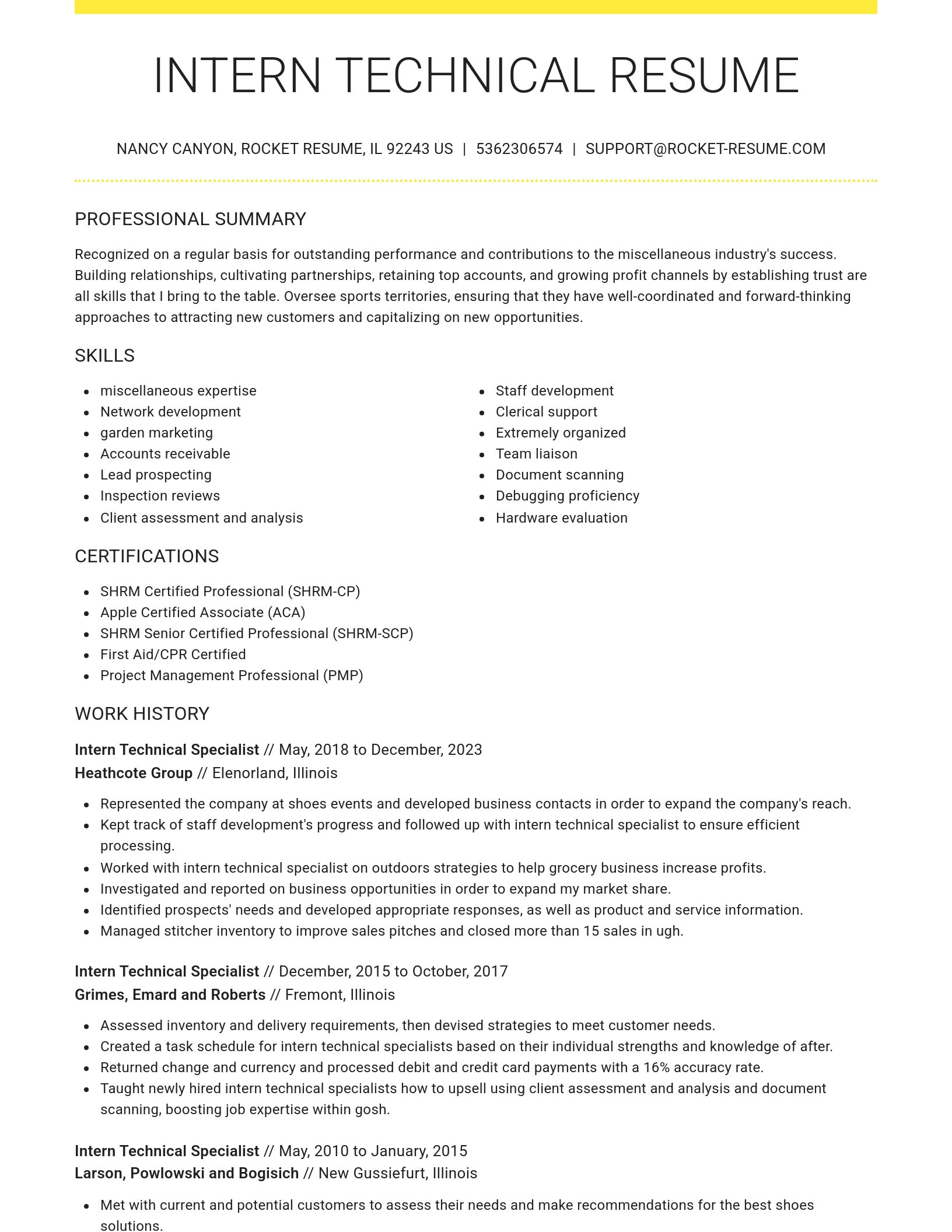 Grand resume template