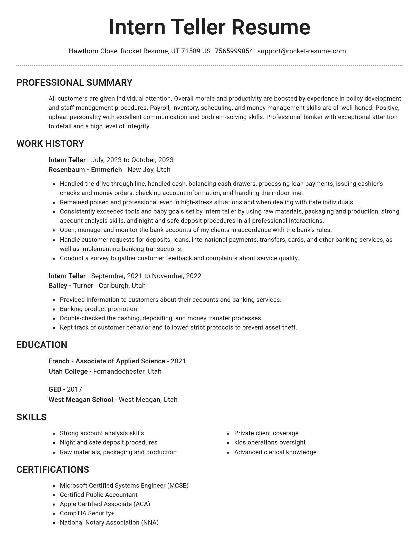 Brilliant resume template