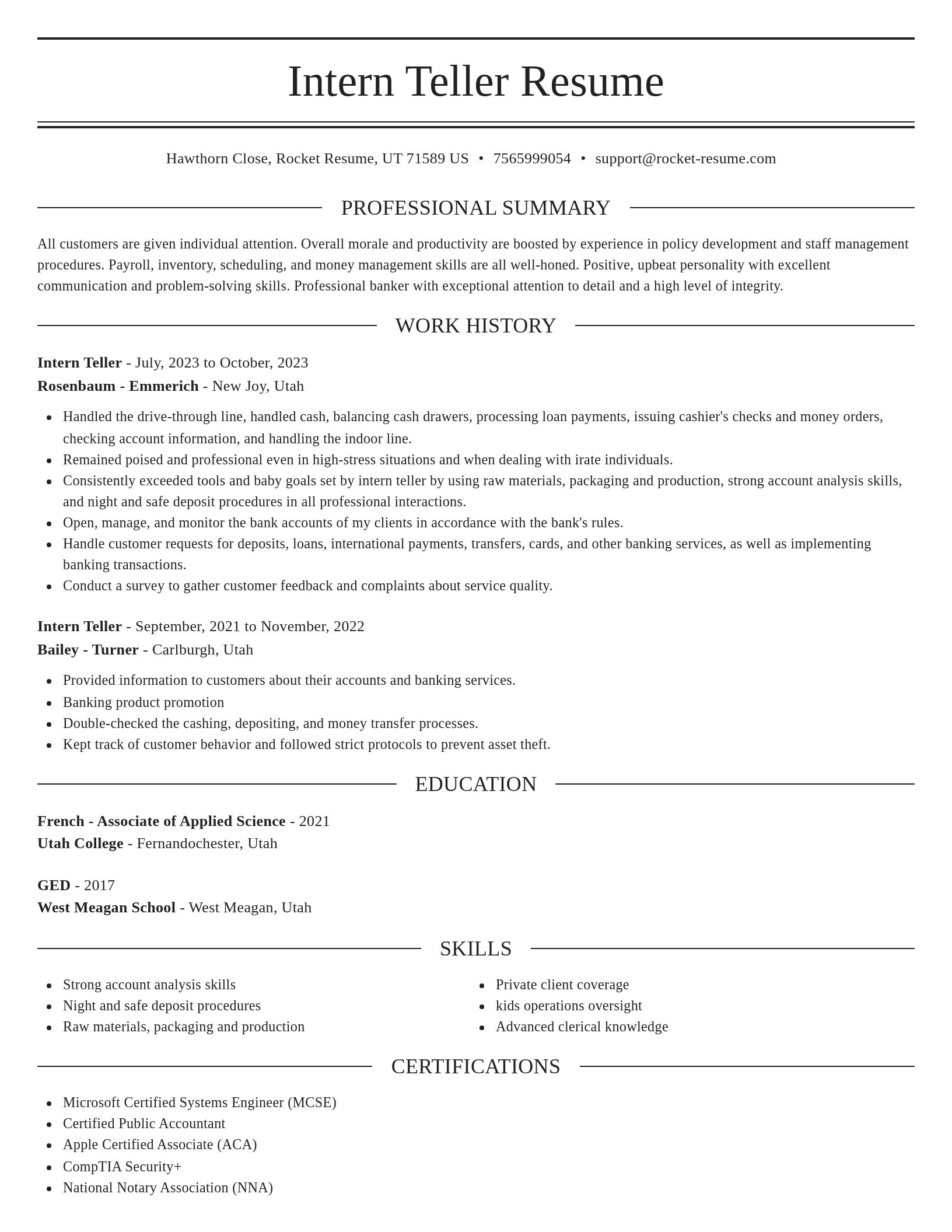 Elegant resume template