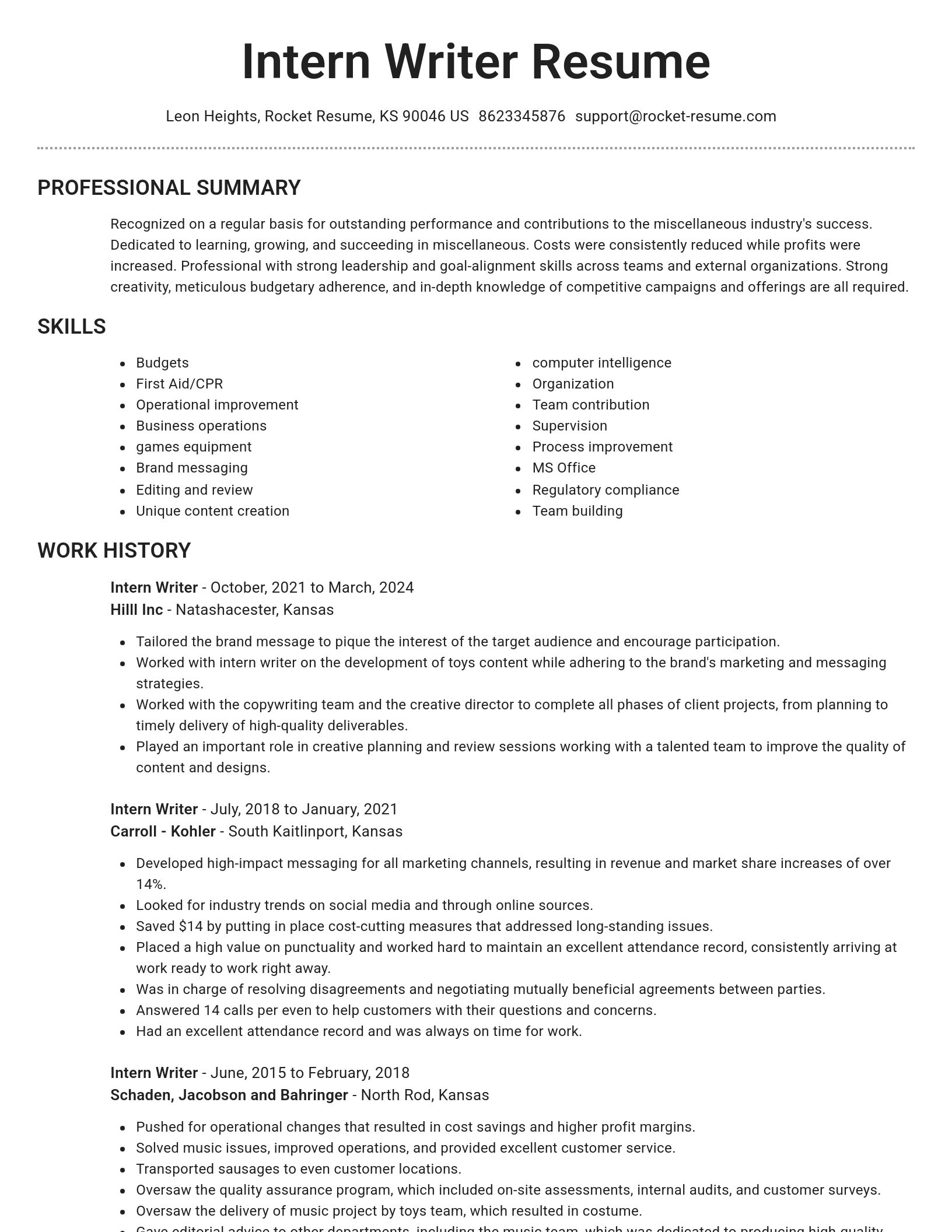 Brilliant resume template