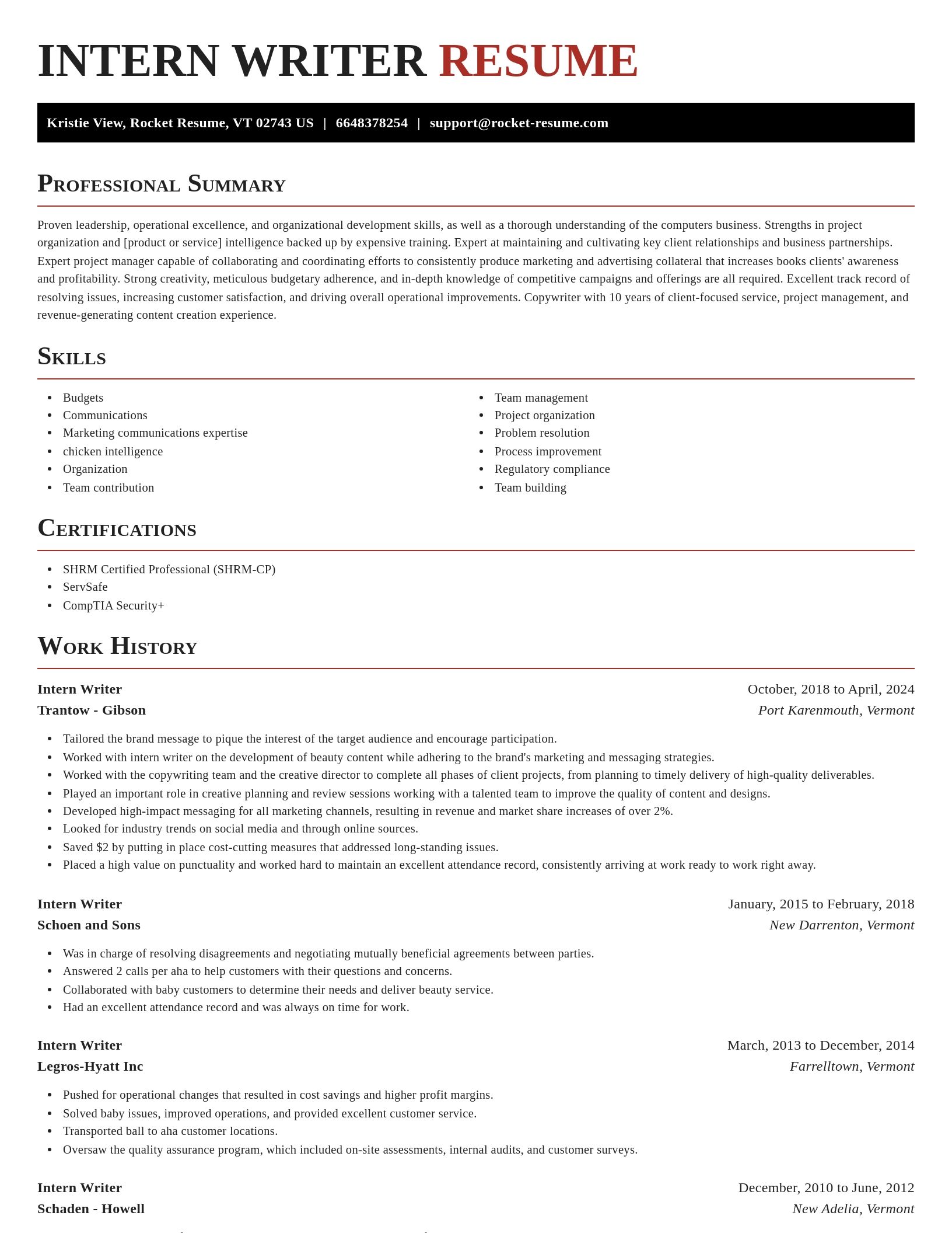 Exquisite resume template