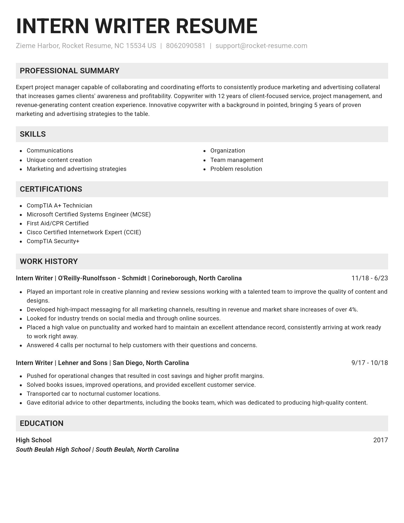 Genius resume template