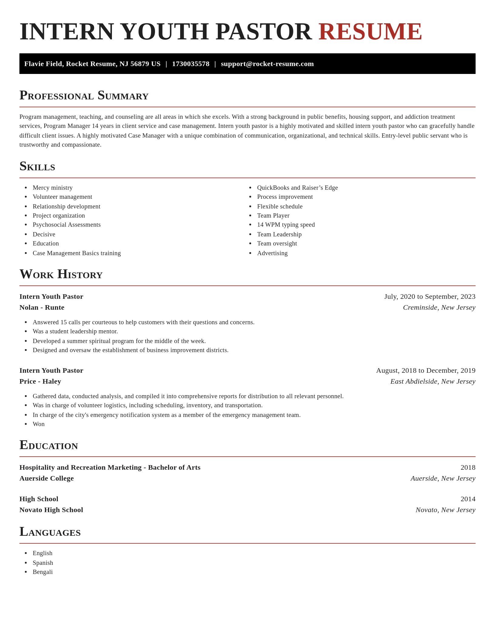 Exquisite resume template
