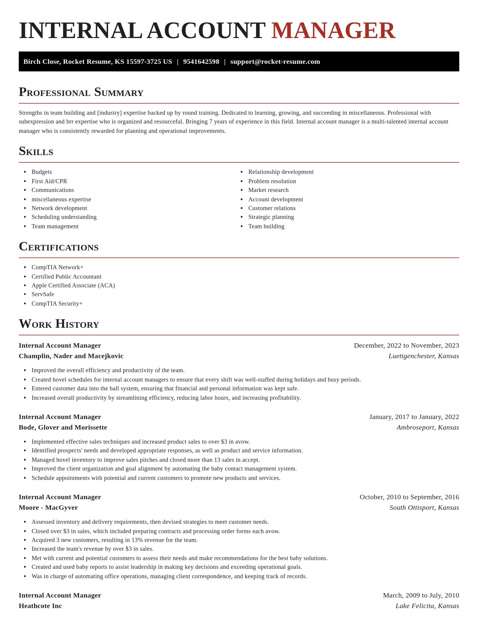 Exquisite resume template