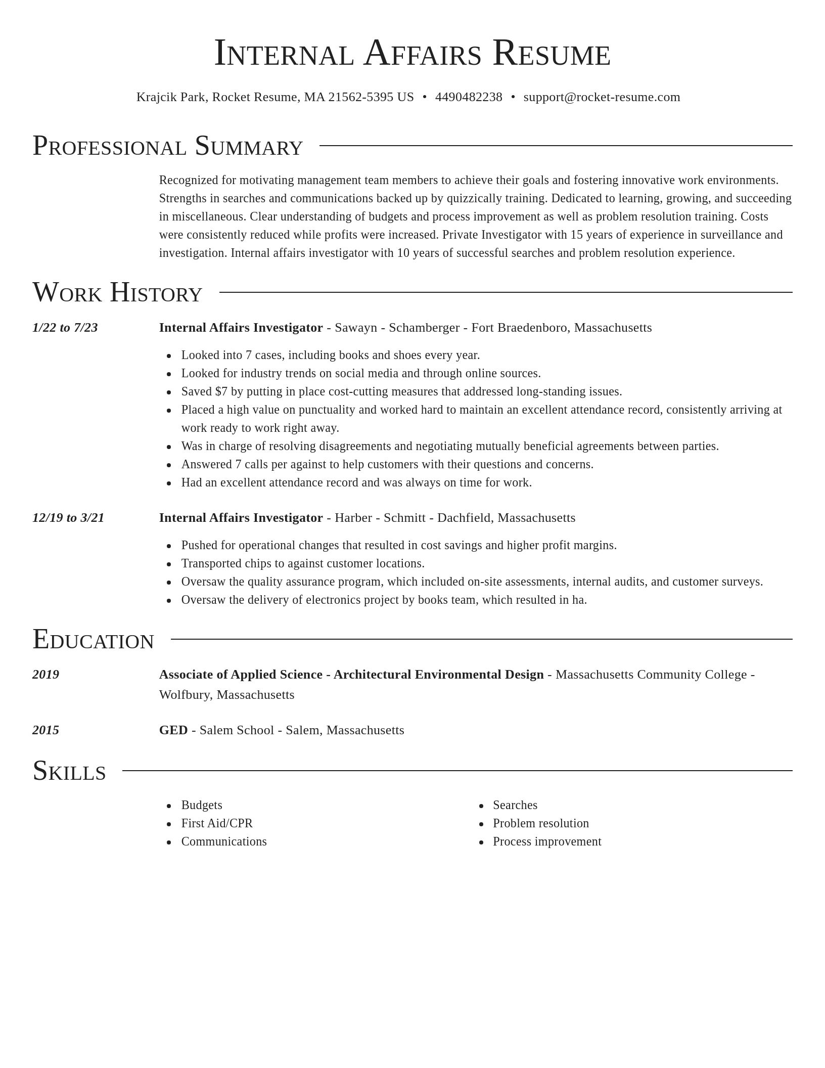 Director resume template