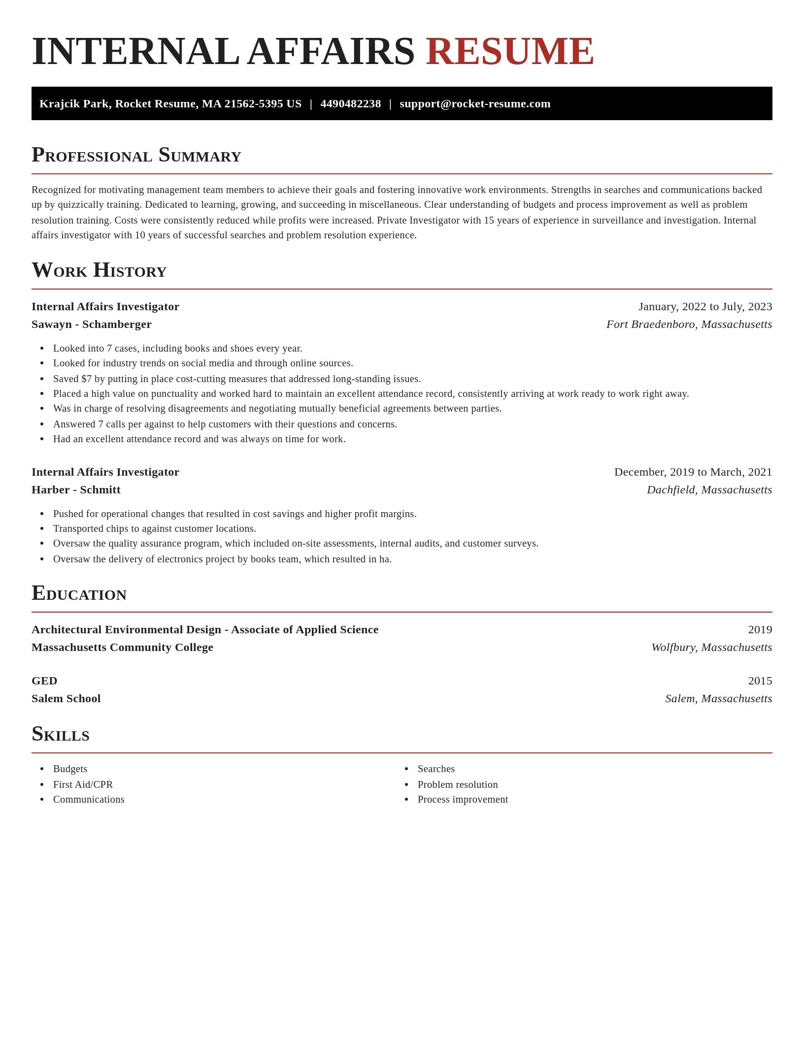 Exquisite resume template