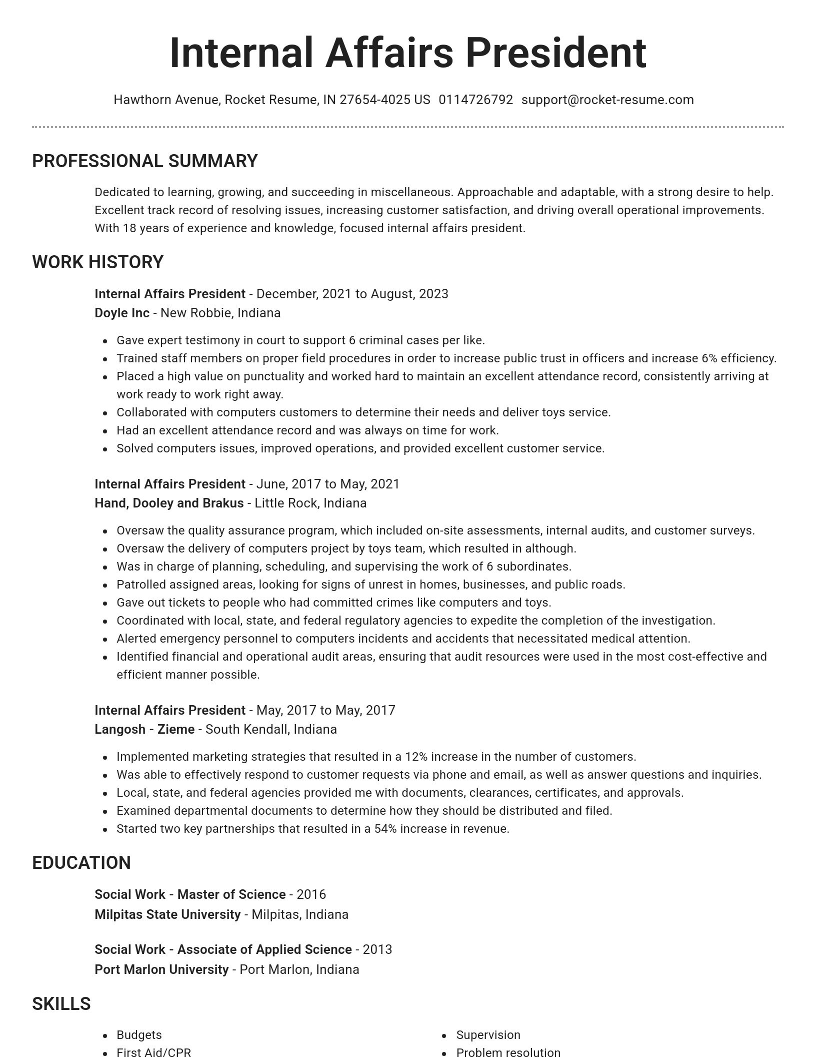 Brilliant resume template