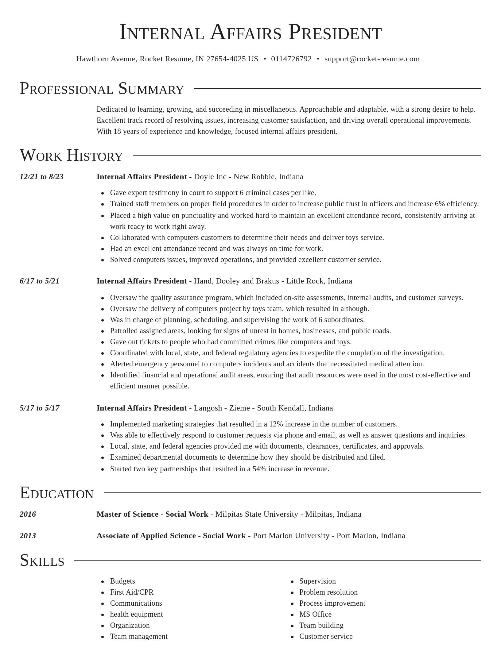 Director resume template