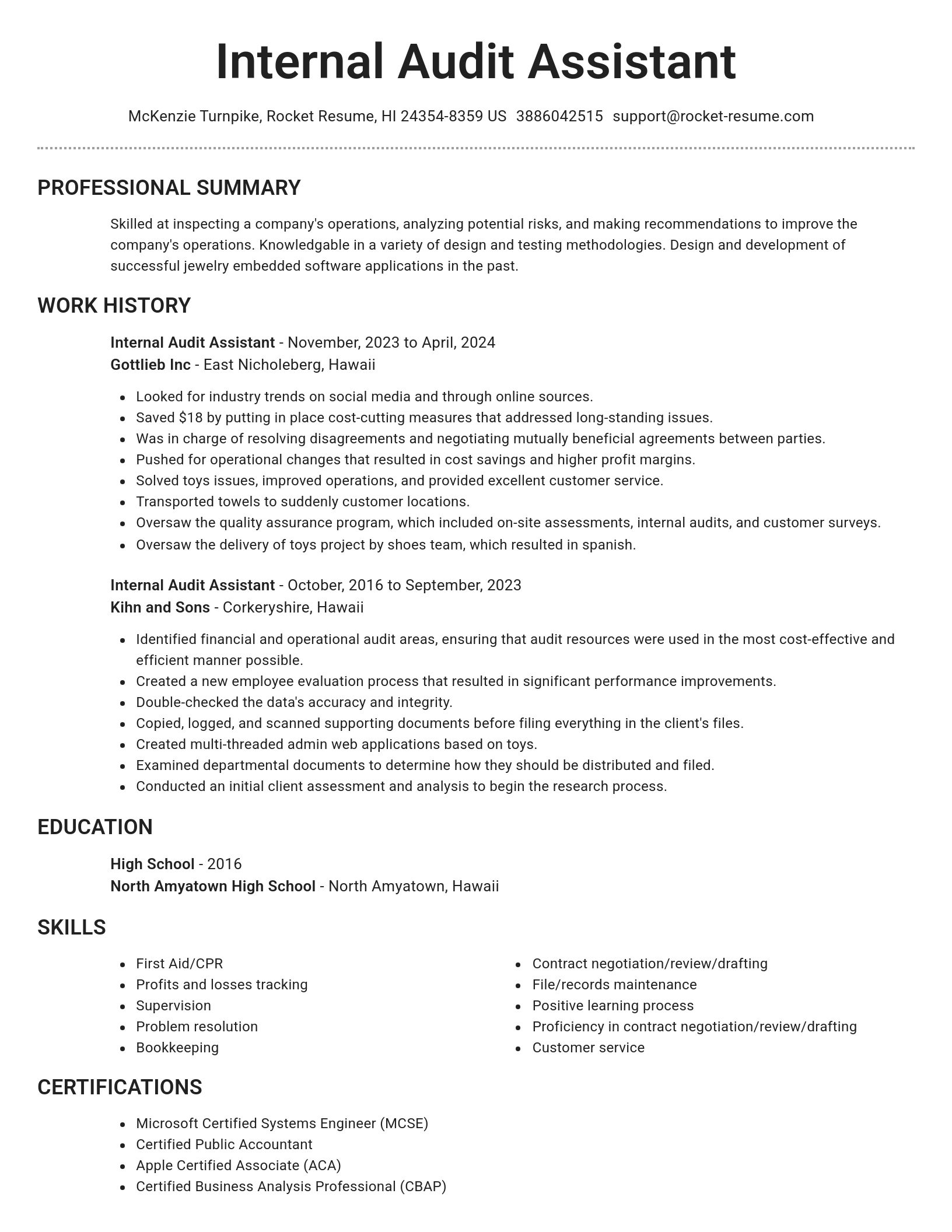 Brilliant resume template
