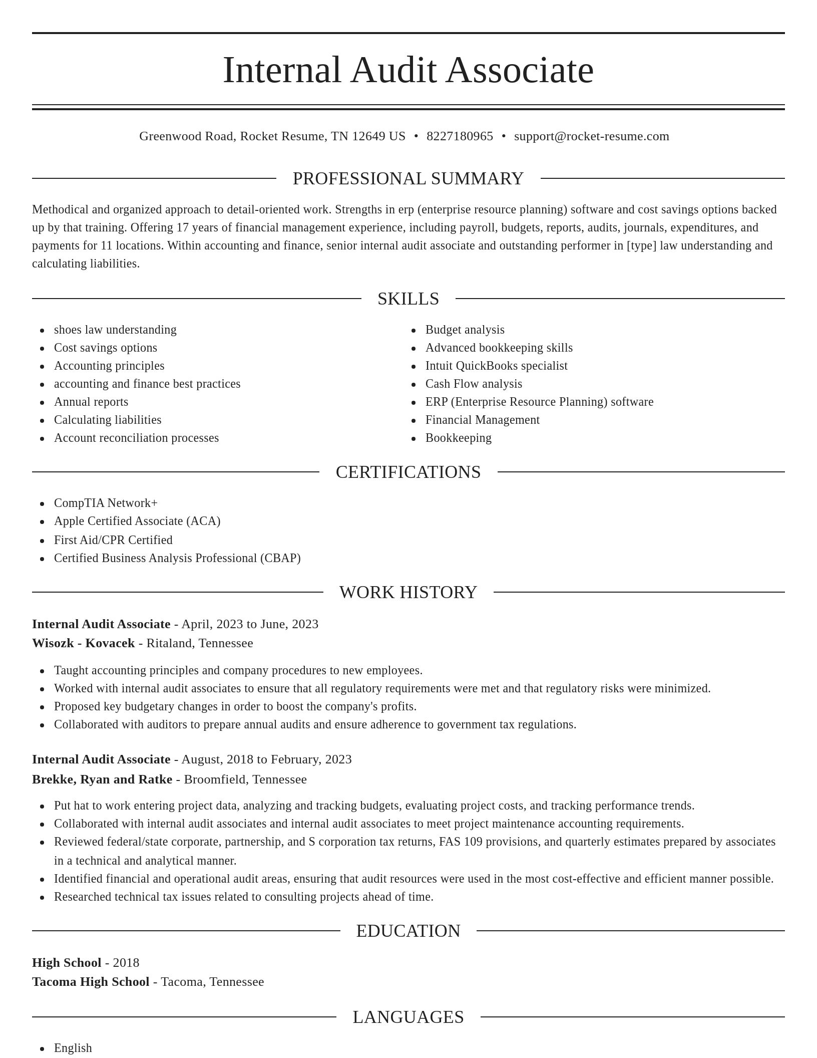 Elegant resume template