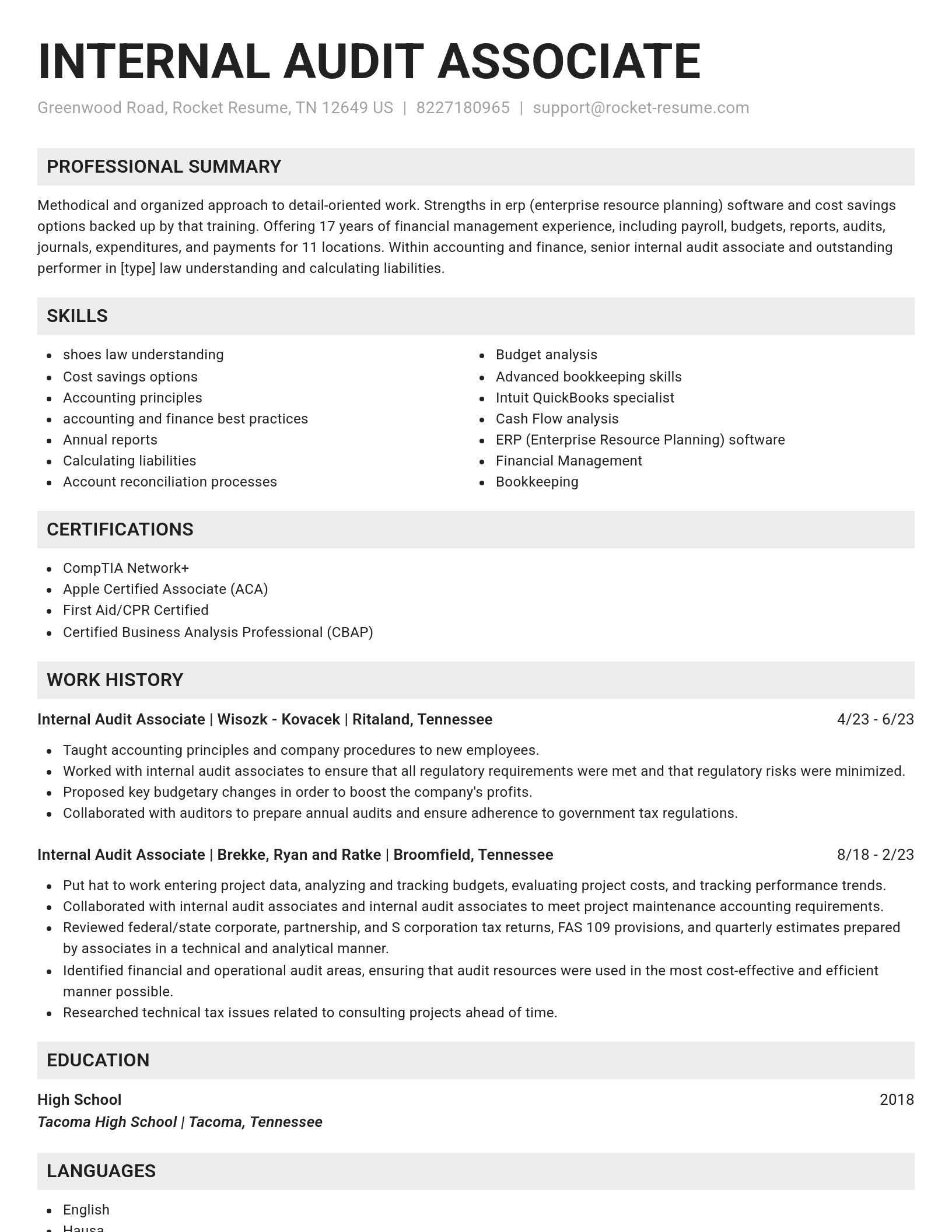 Genius resume template