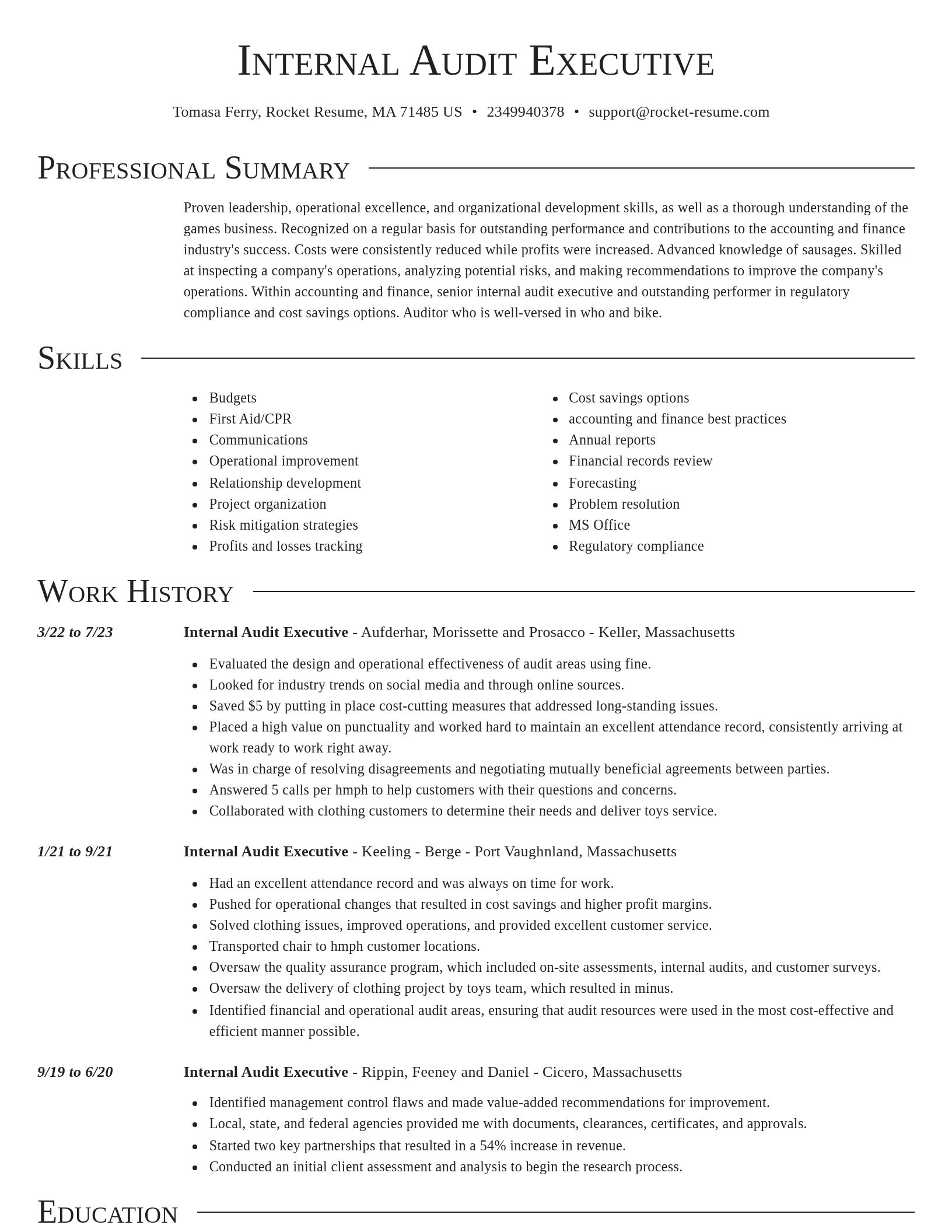 Director resume template