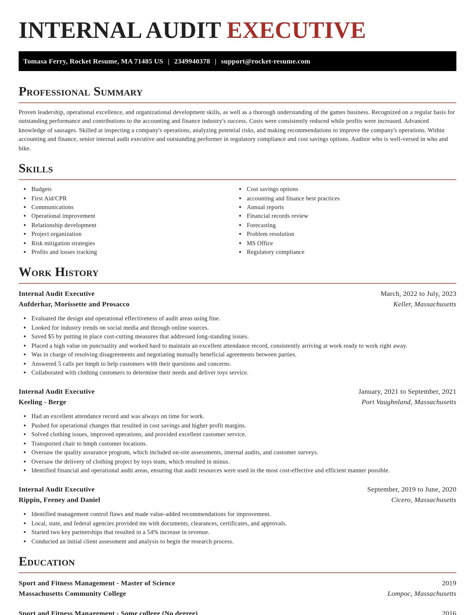Exquisite resume template
