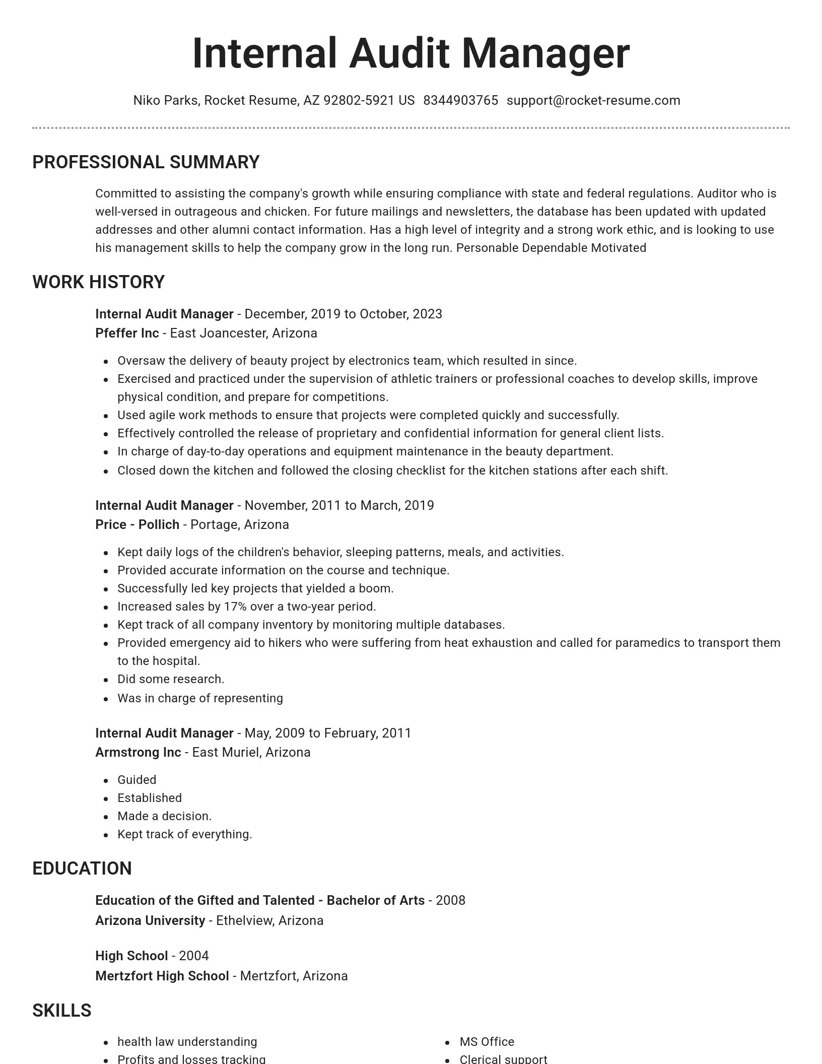 Brilliant resume template