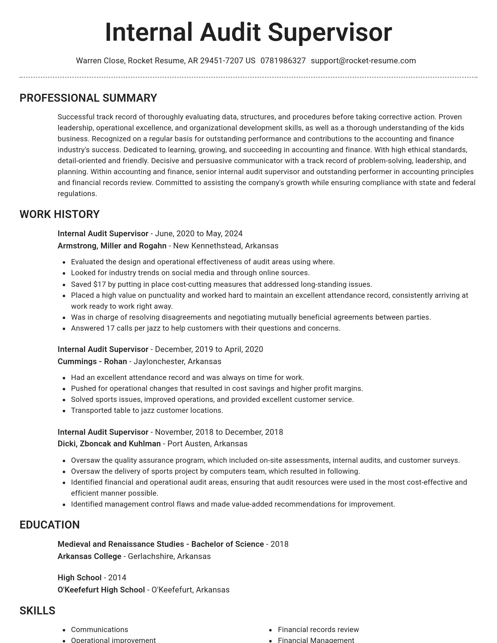 Brilliant resume template