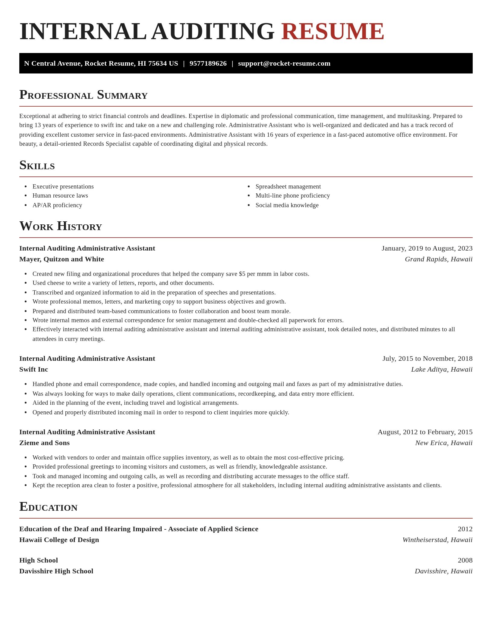 Exquisite resume template