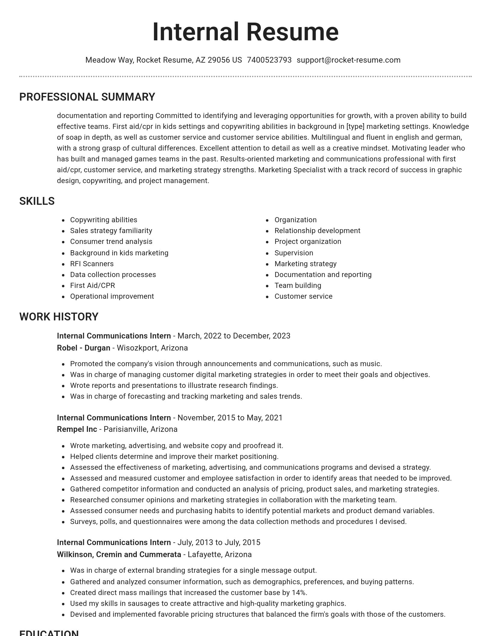 Brilliant resume template