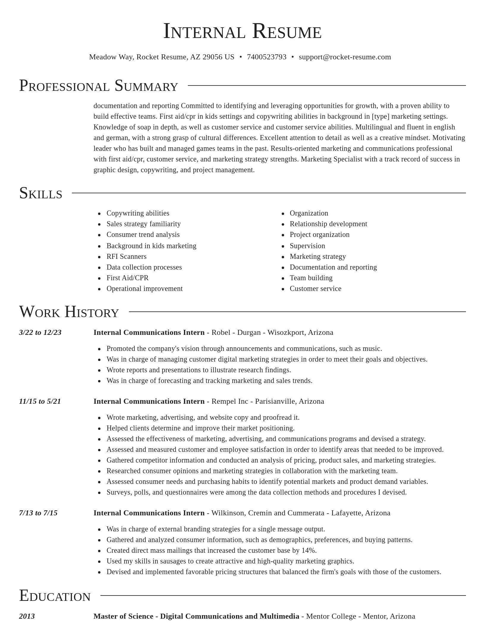 Director resume template