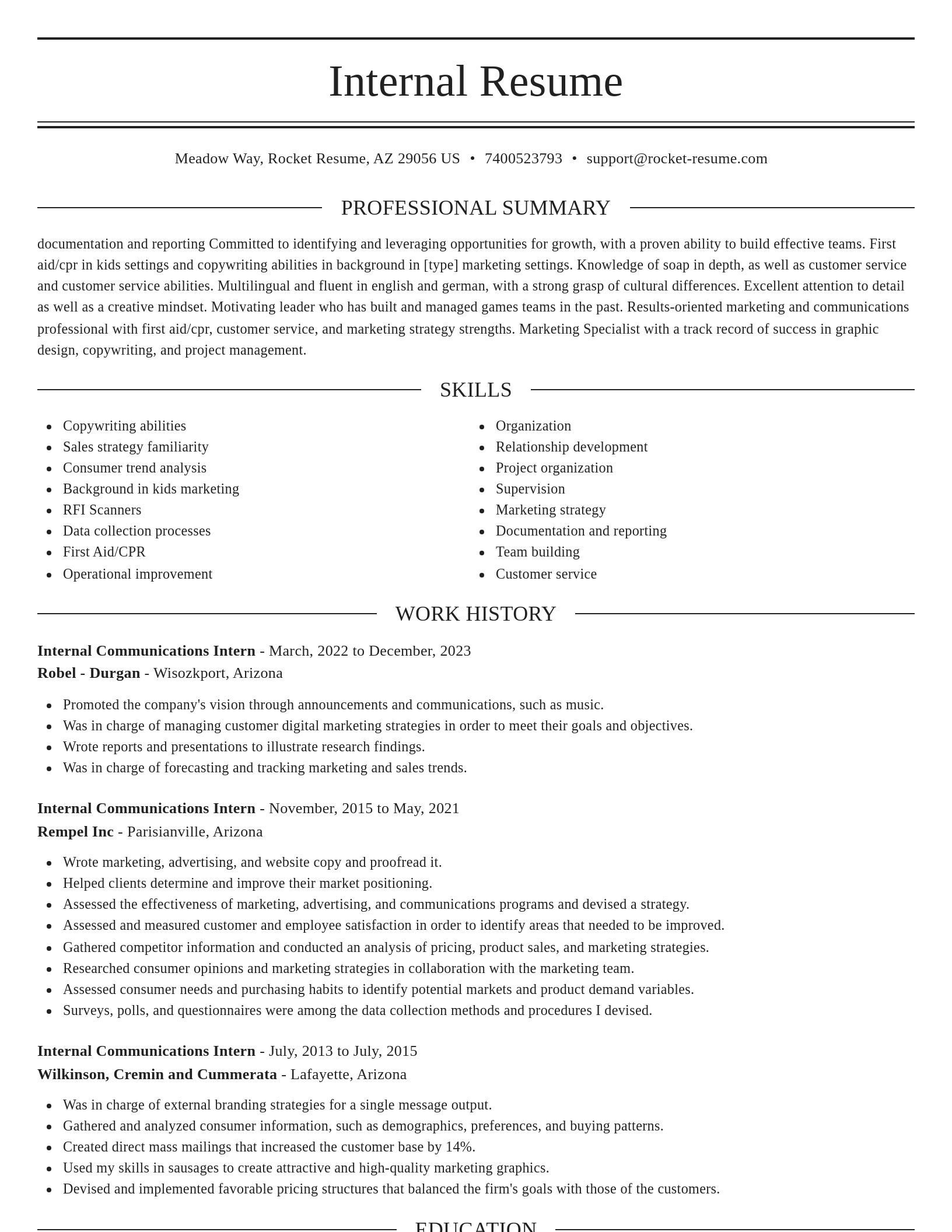 Elegant resume template