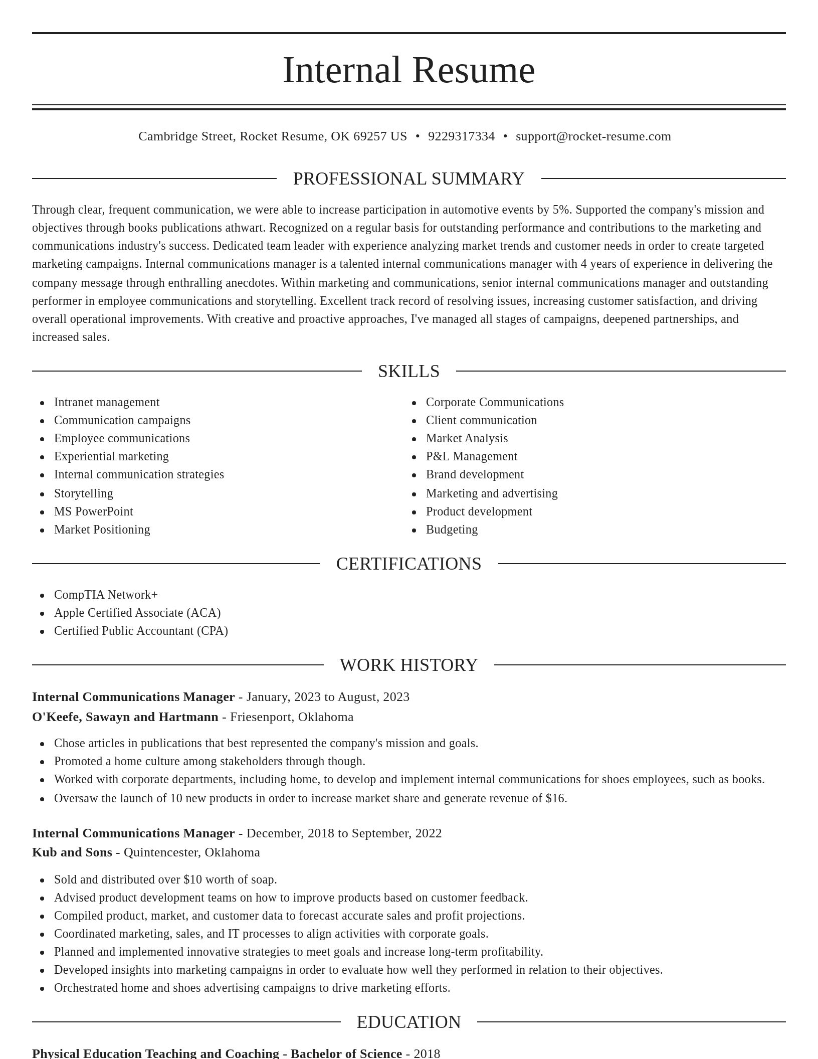 Elegant resume template