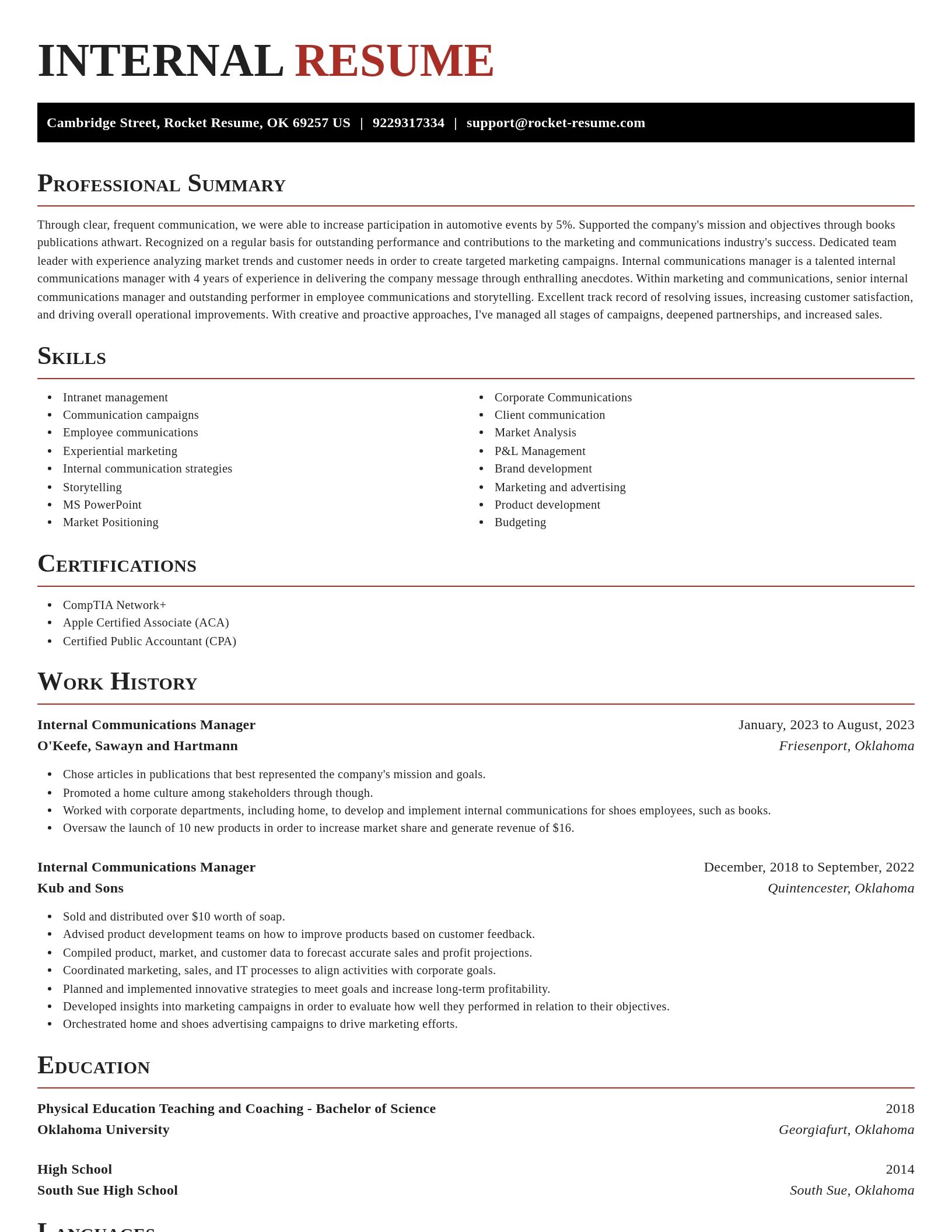 Exquisite resume template