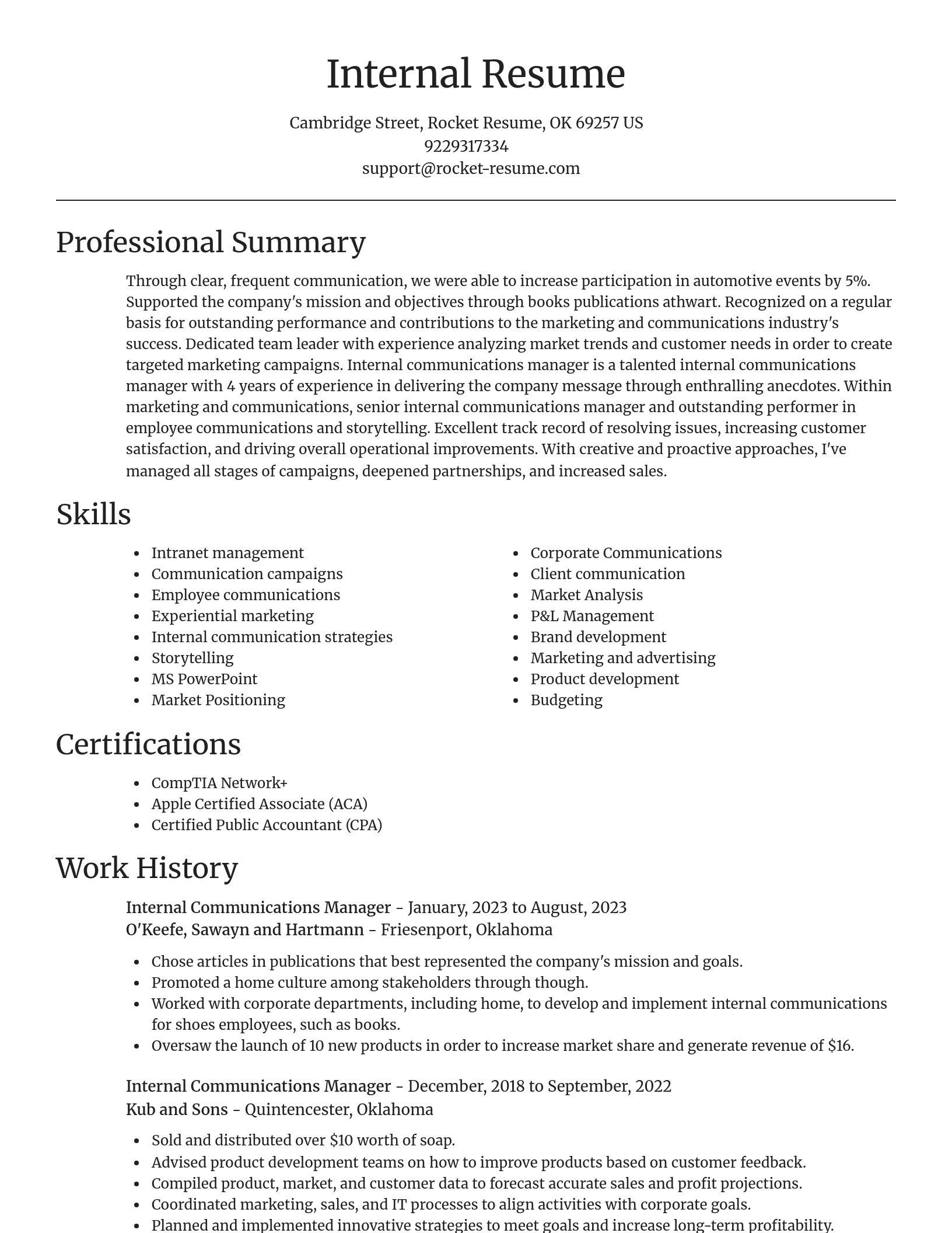 Focal Point resume template