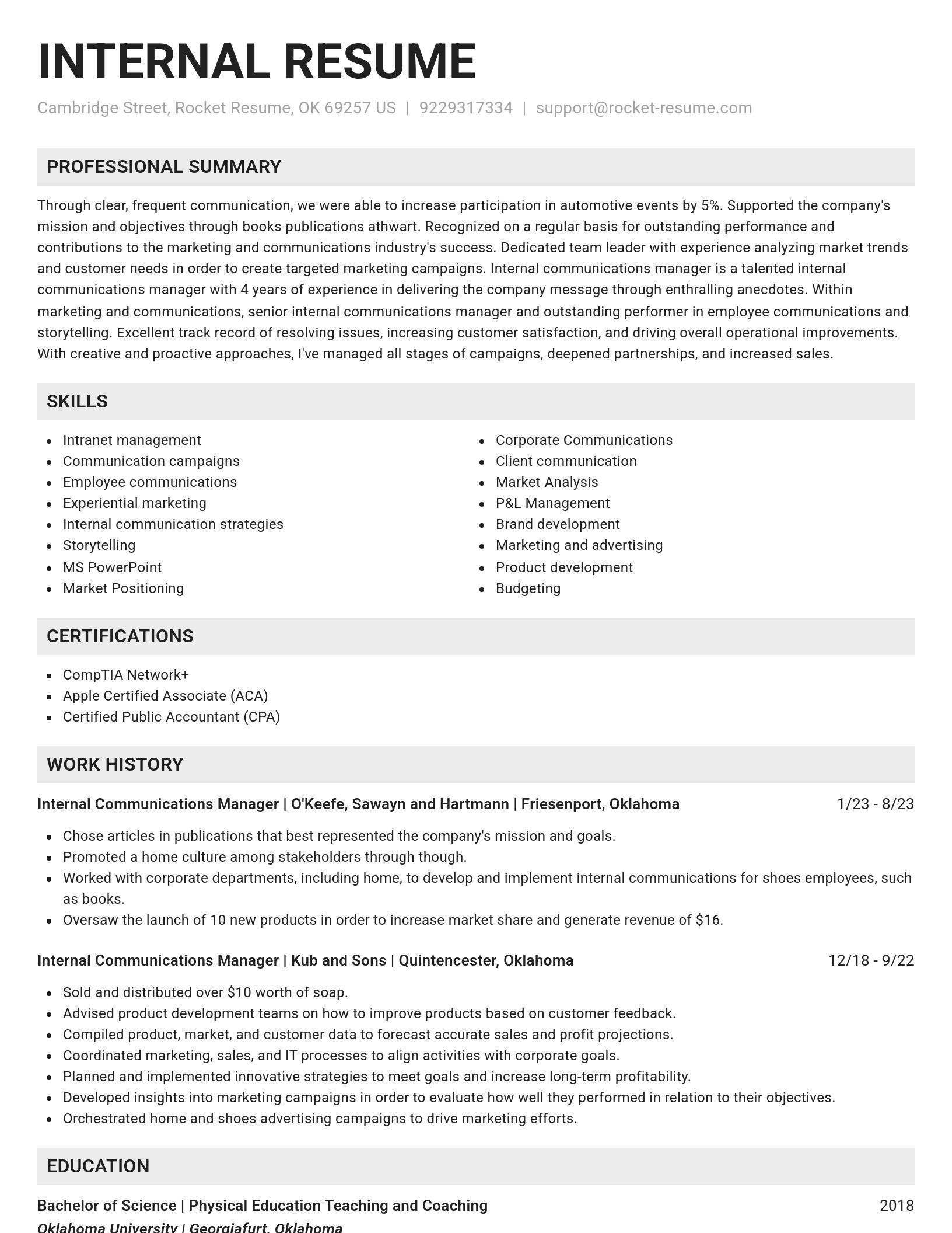 Genius resume template