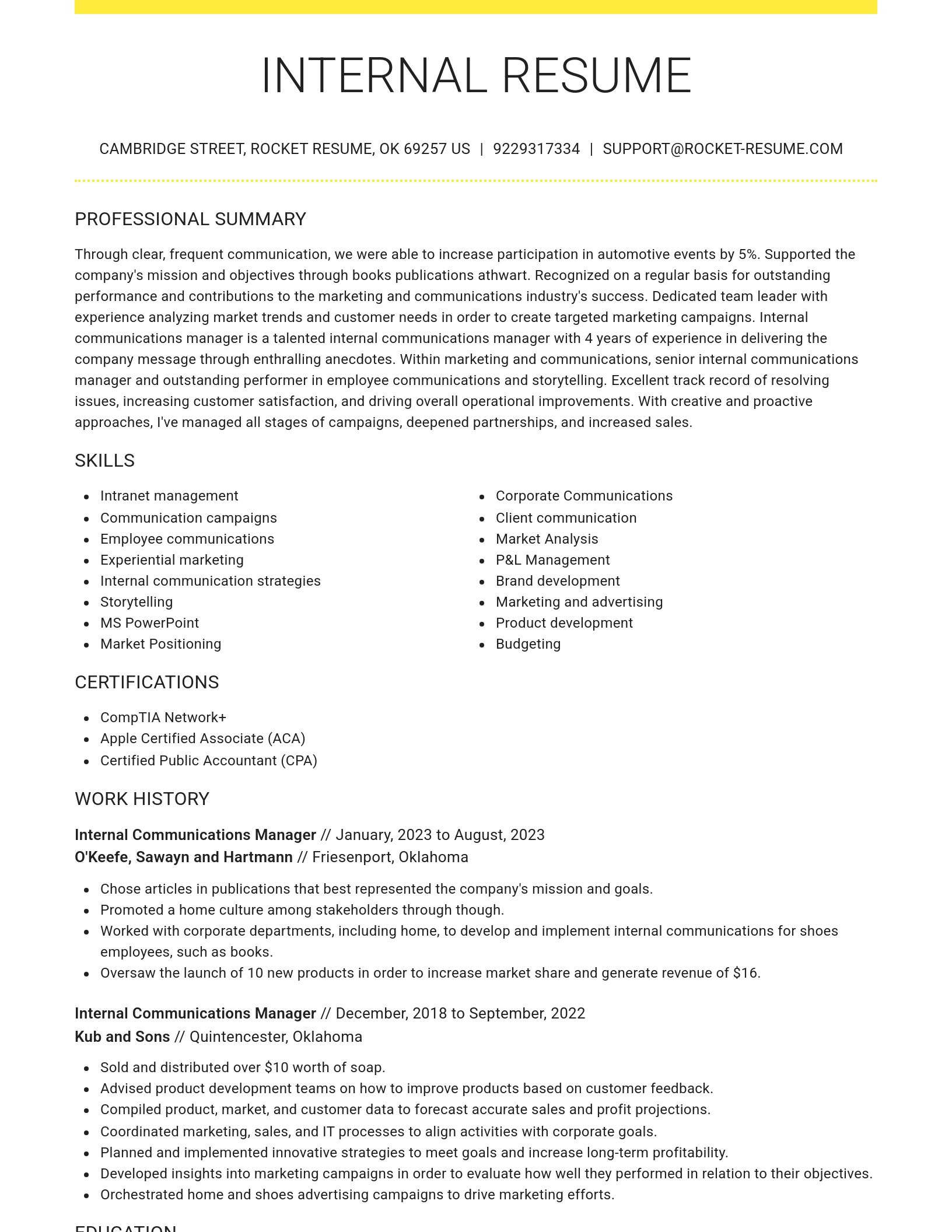 Grand resume template