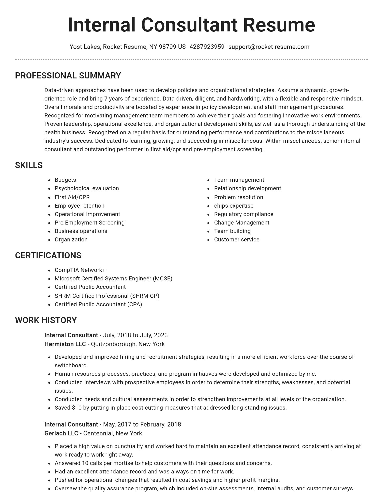 Brilliant resume template