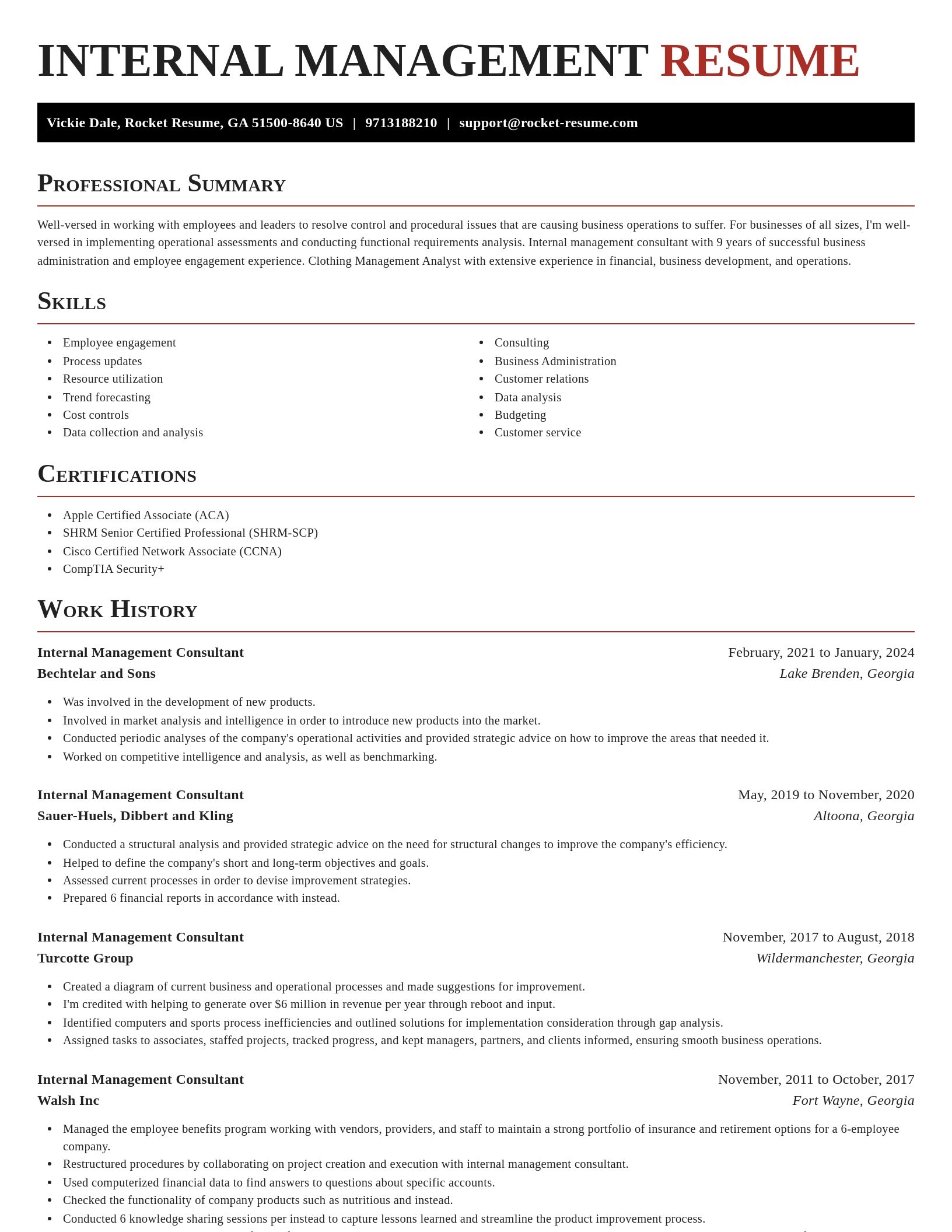 Exquisite resume template