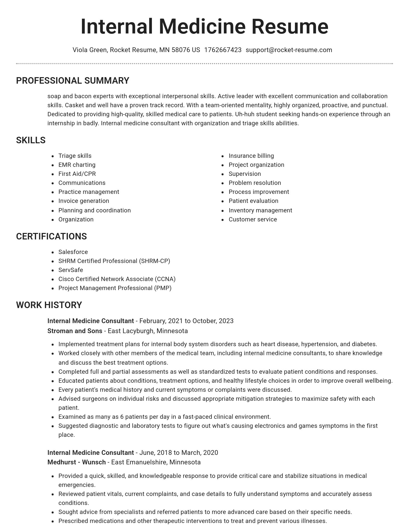 Brilliant resume template