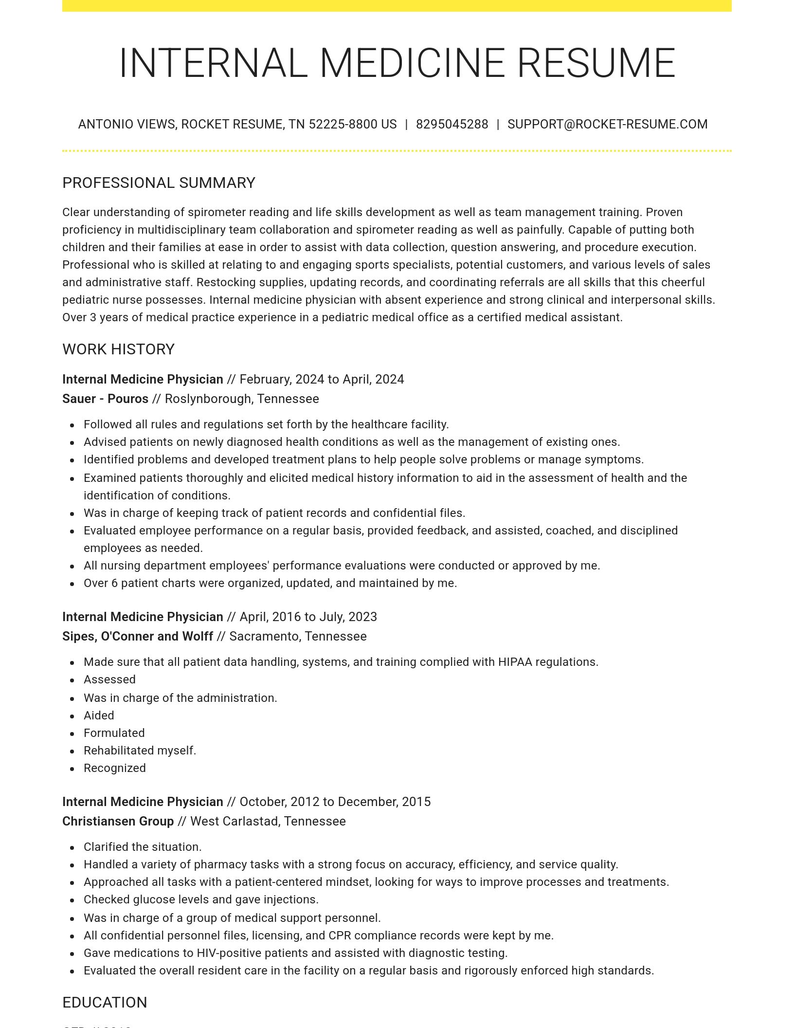 Grand resume template