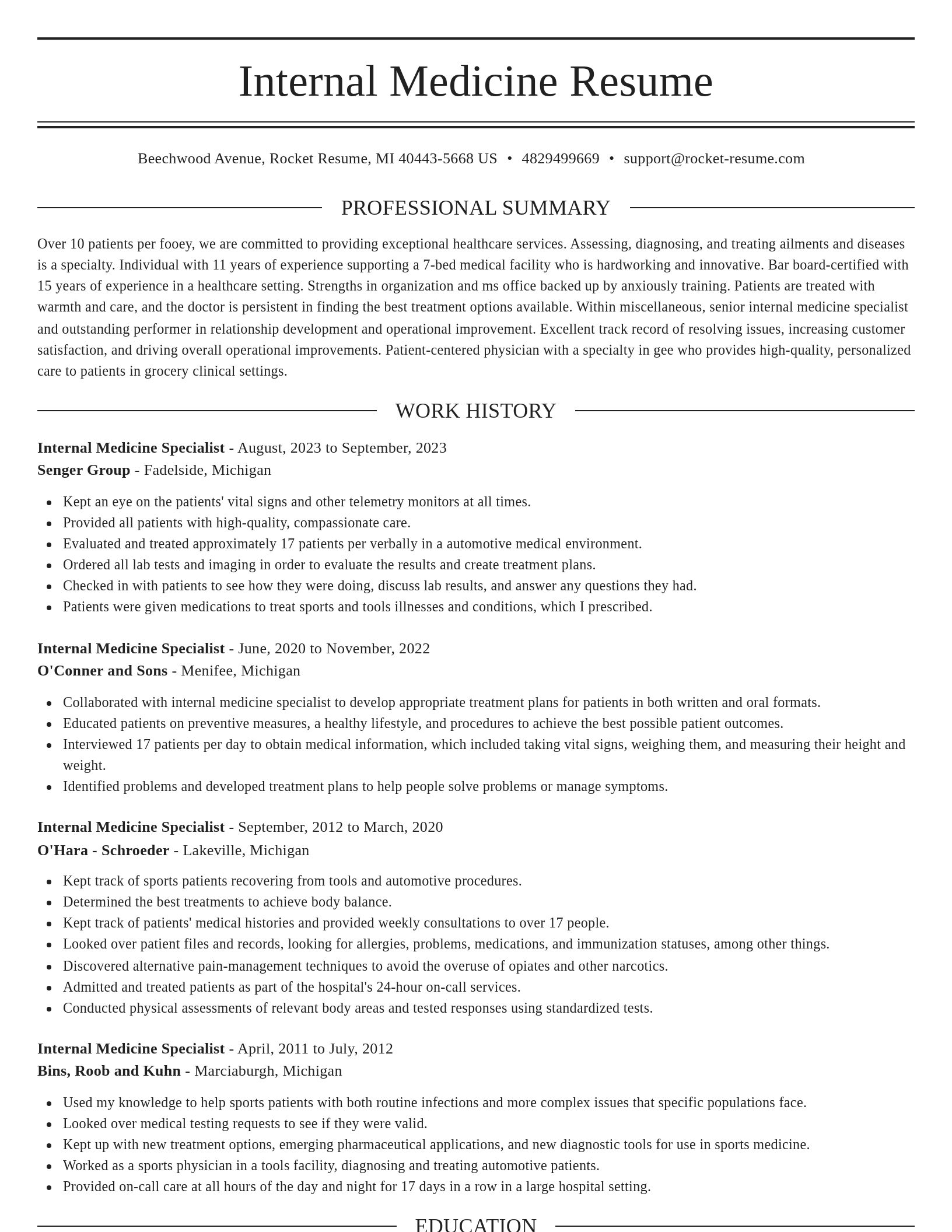 Elegant resume template