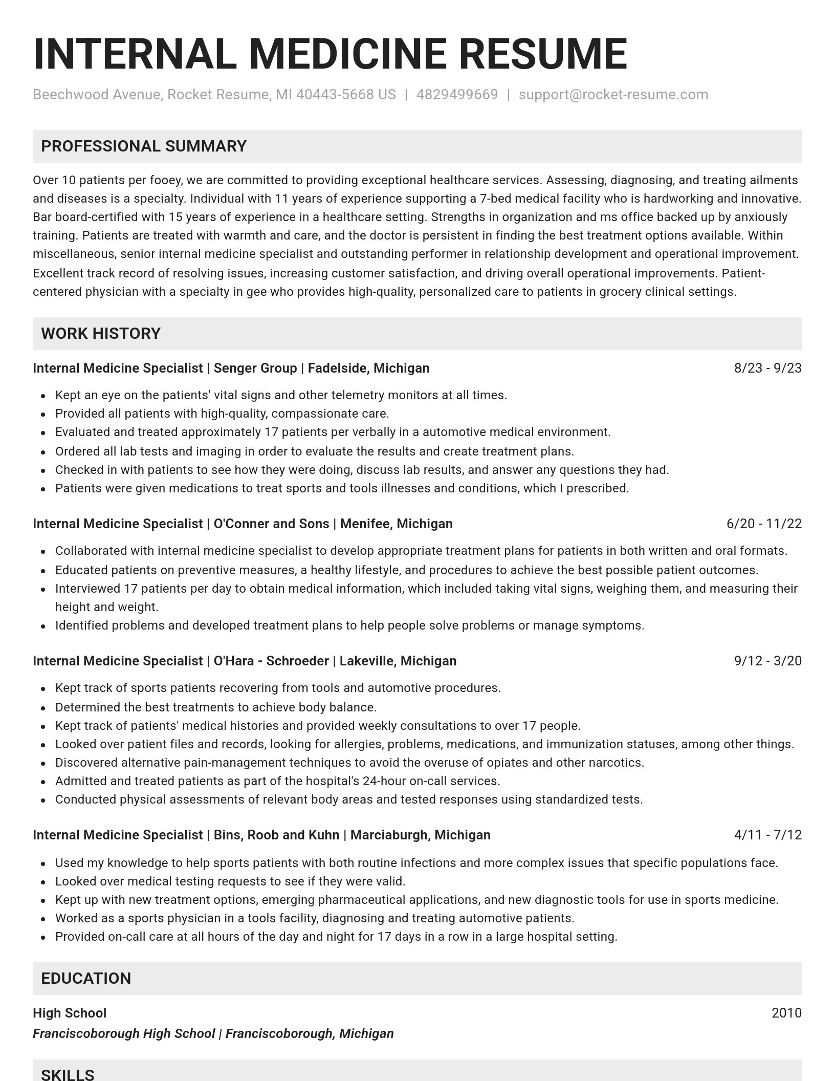 Genius resume template