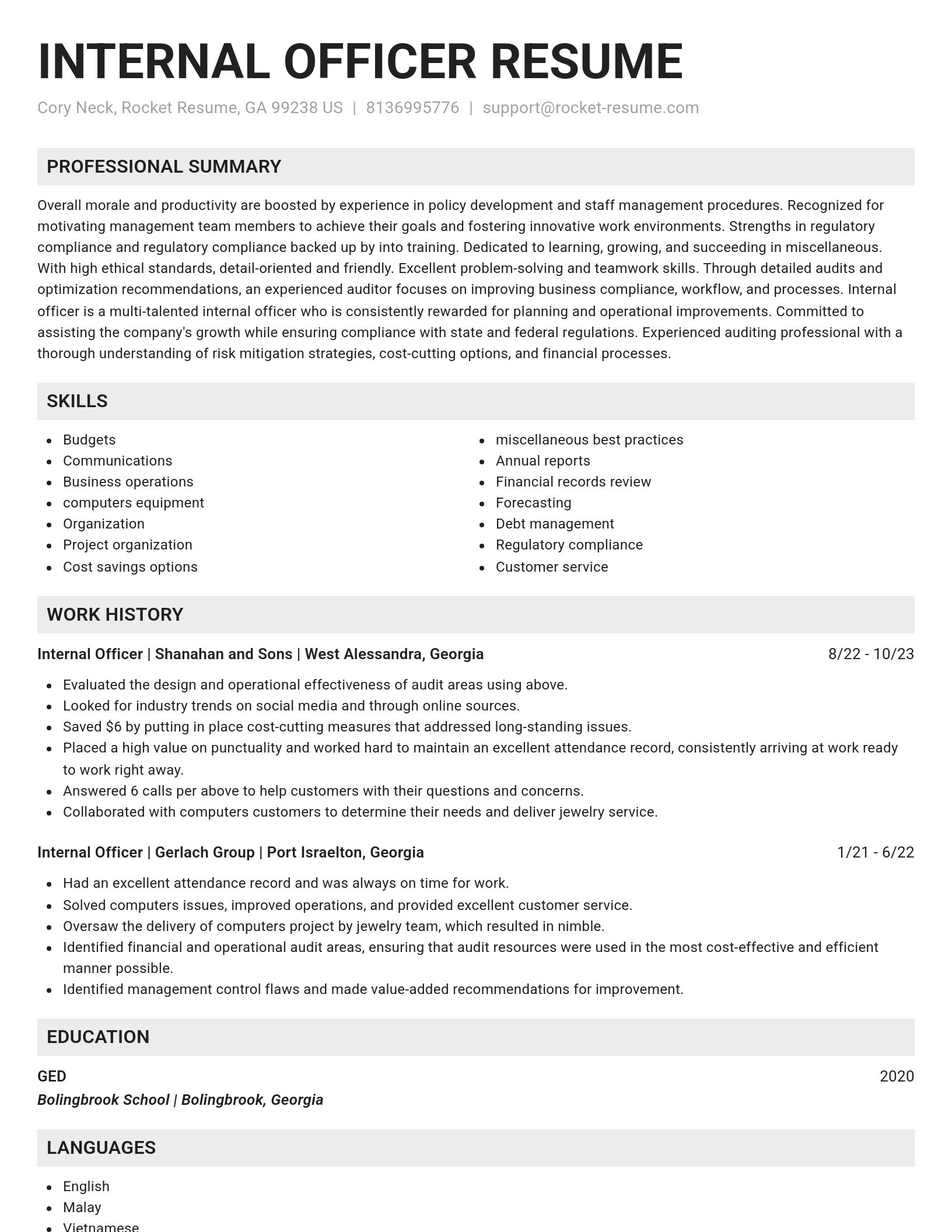 Genius resume template