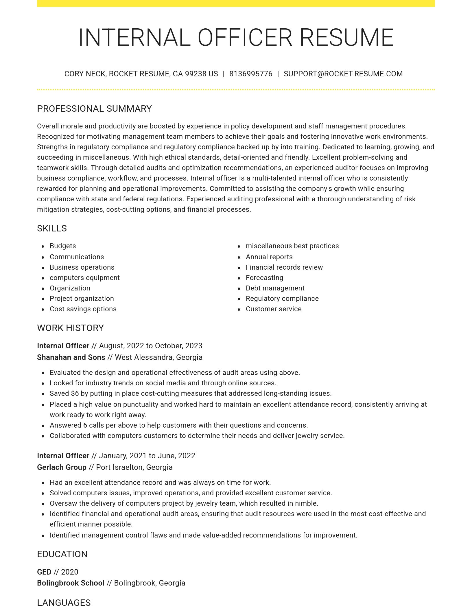 Grand resume template