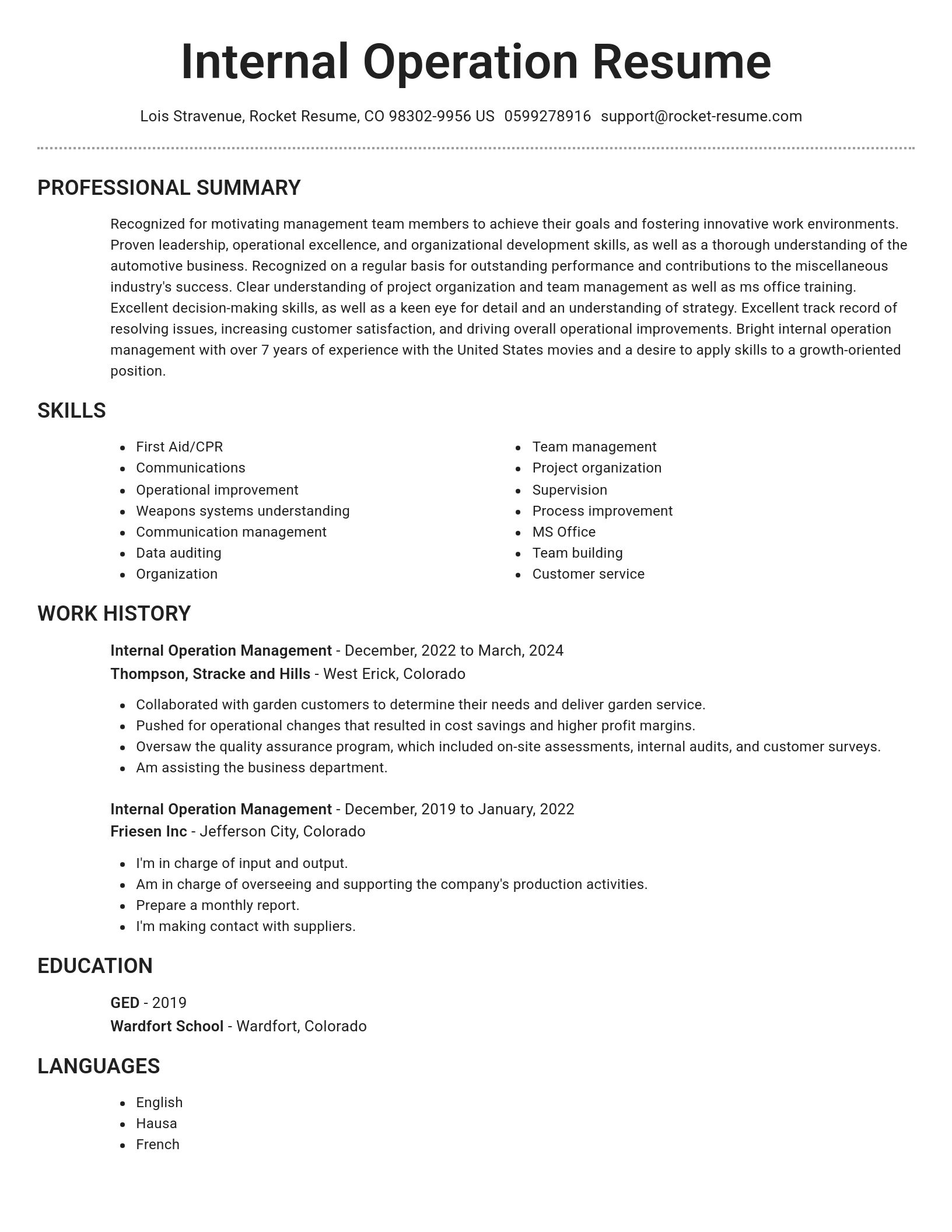 Brilliant resume template