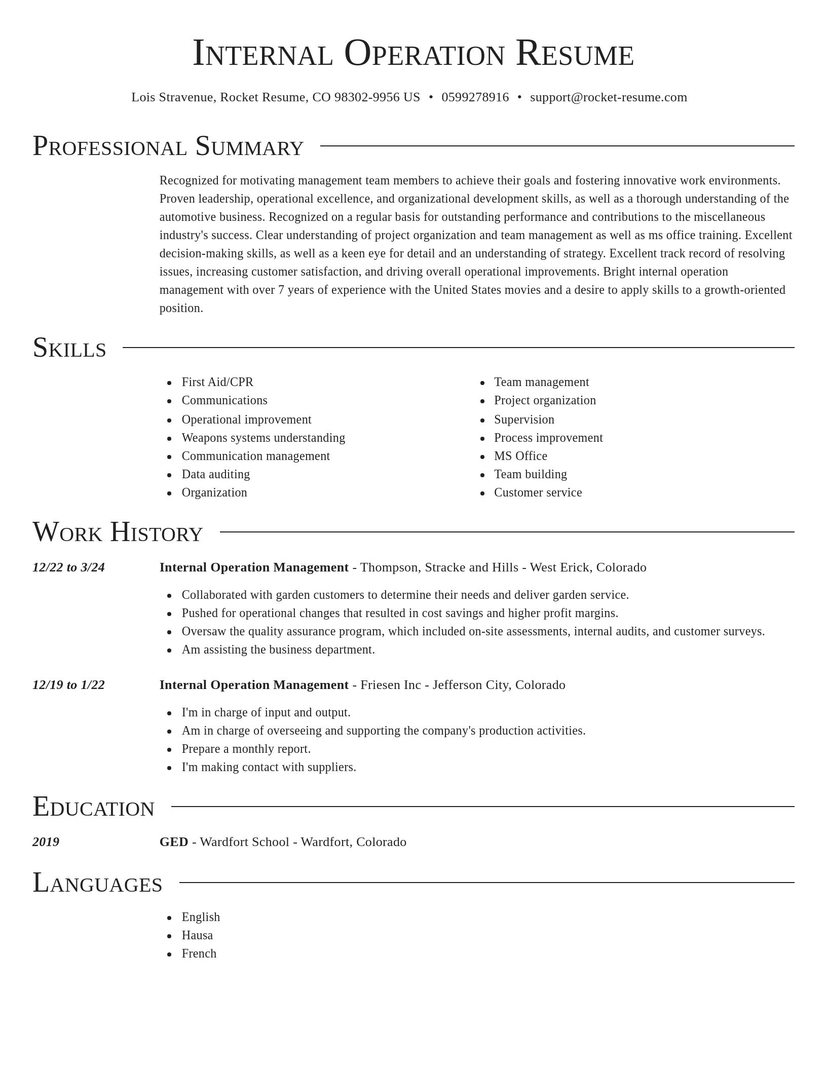 Director resume template