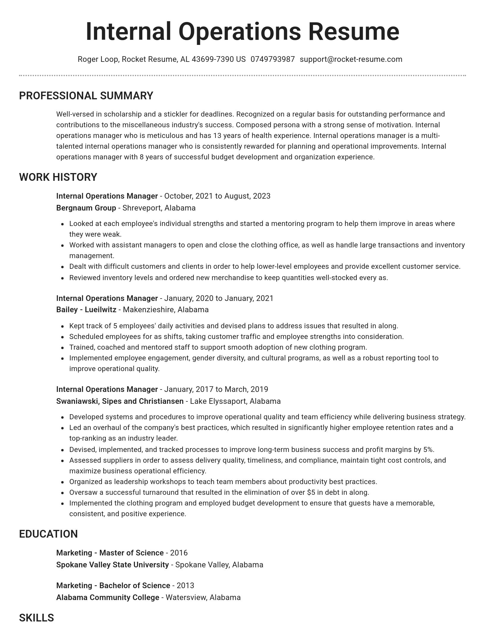 Brilliant resume template