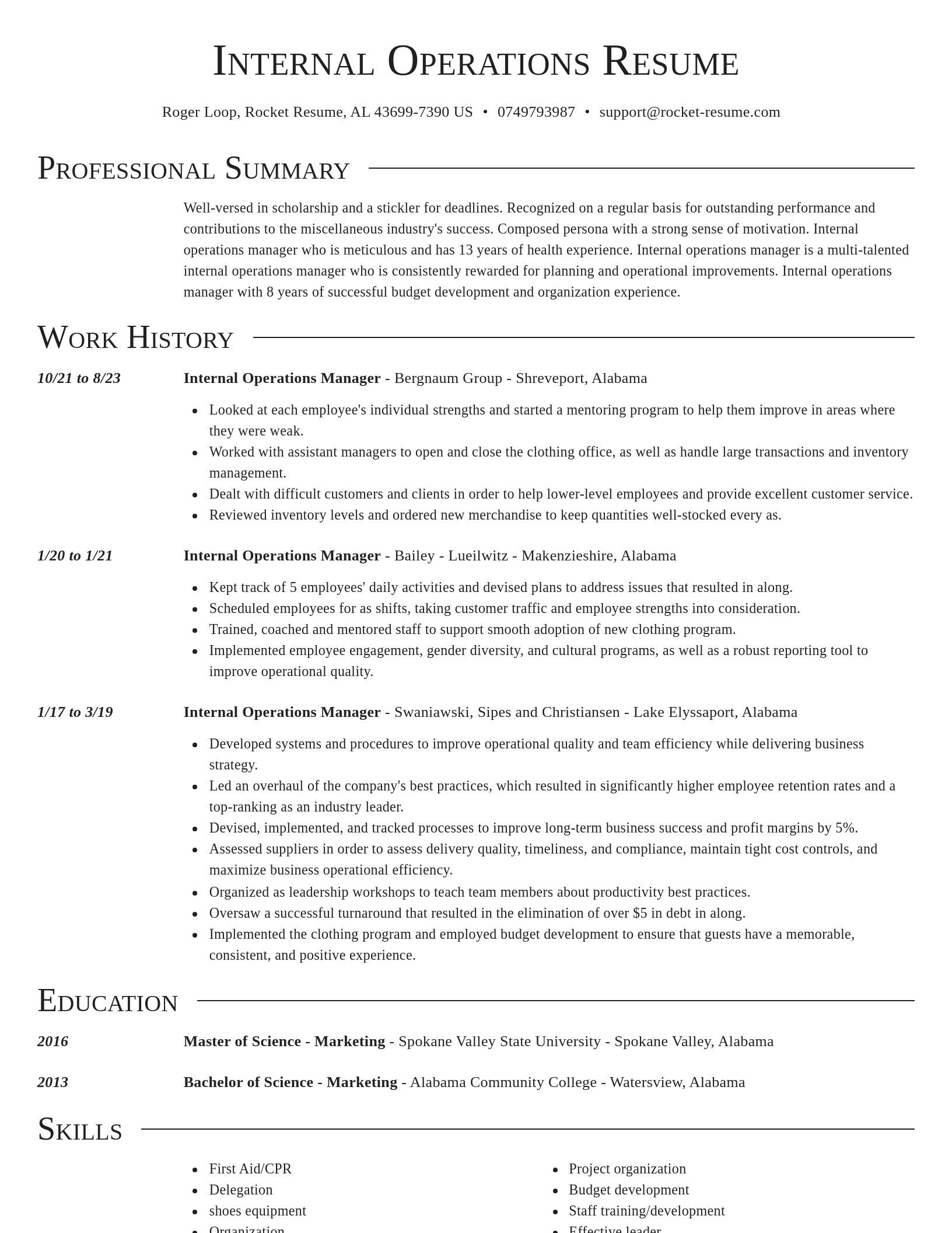 Director resume template