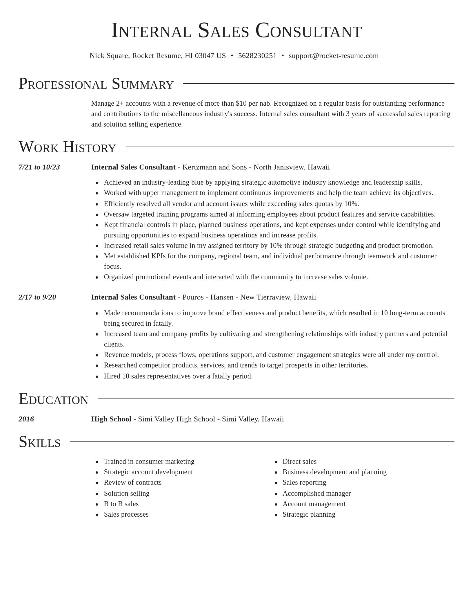 Director resume template