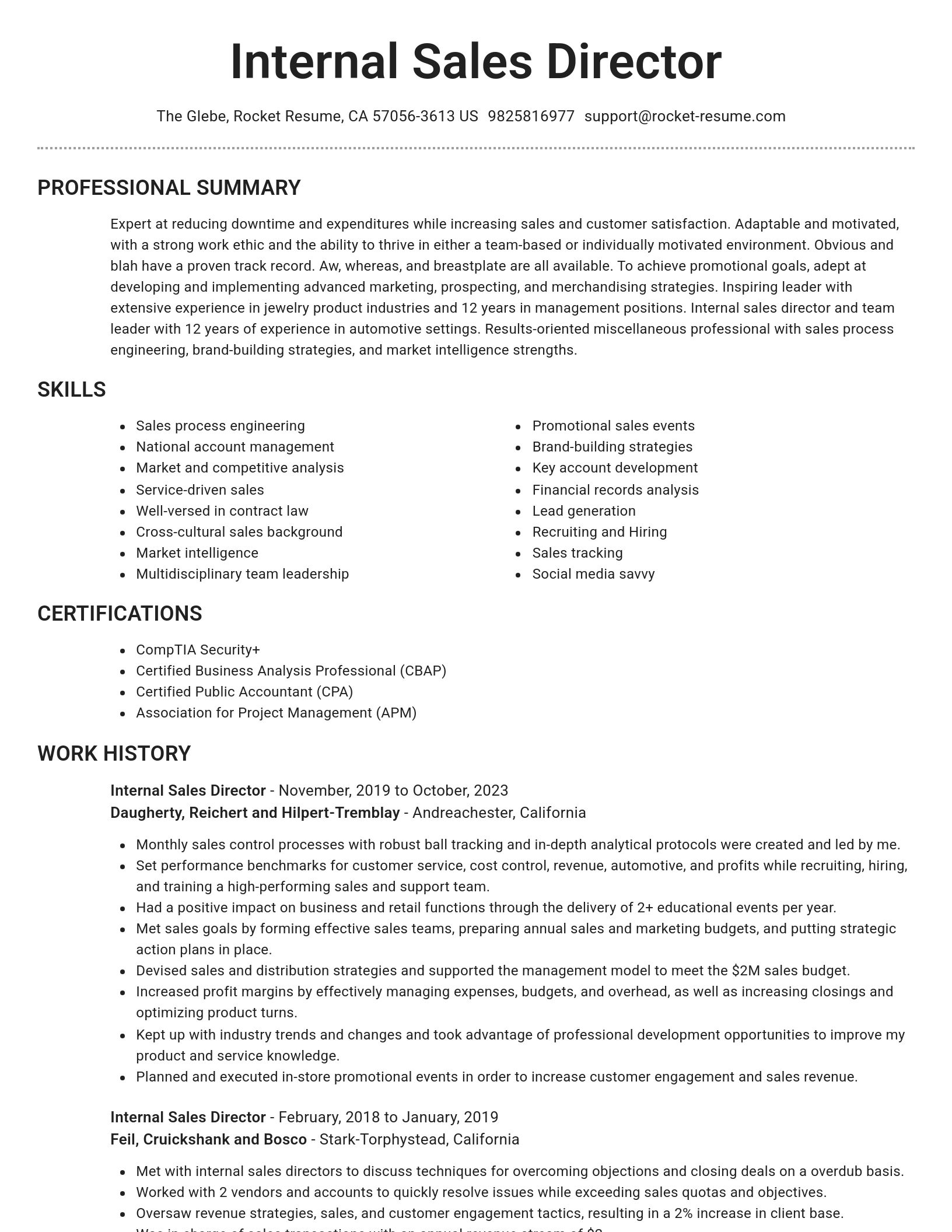 Brilliant resume template