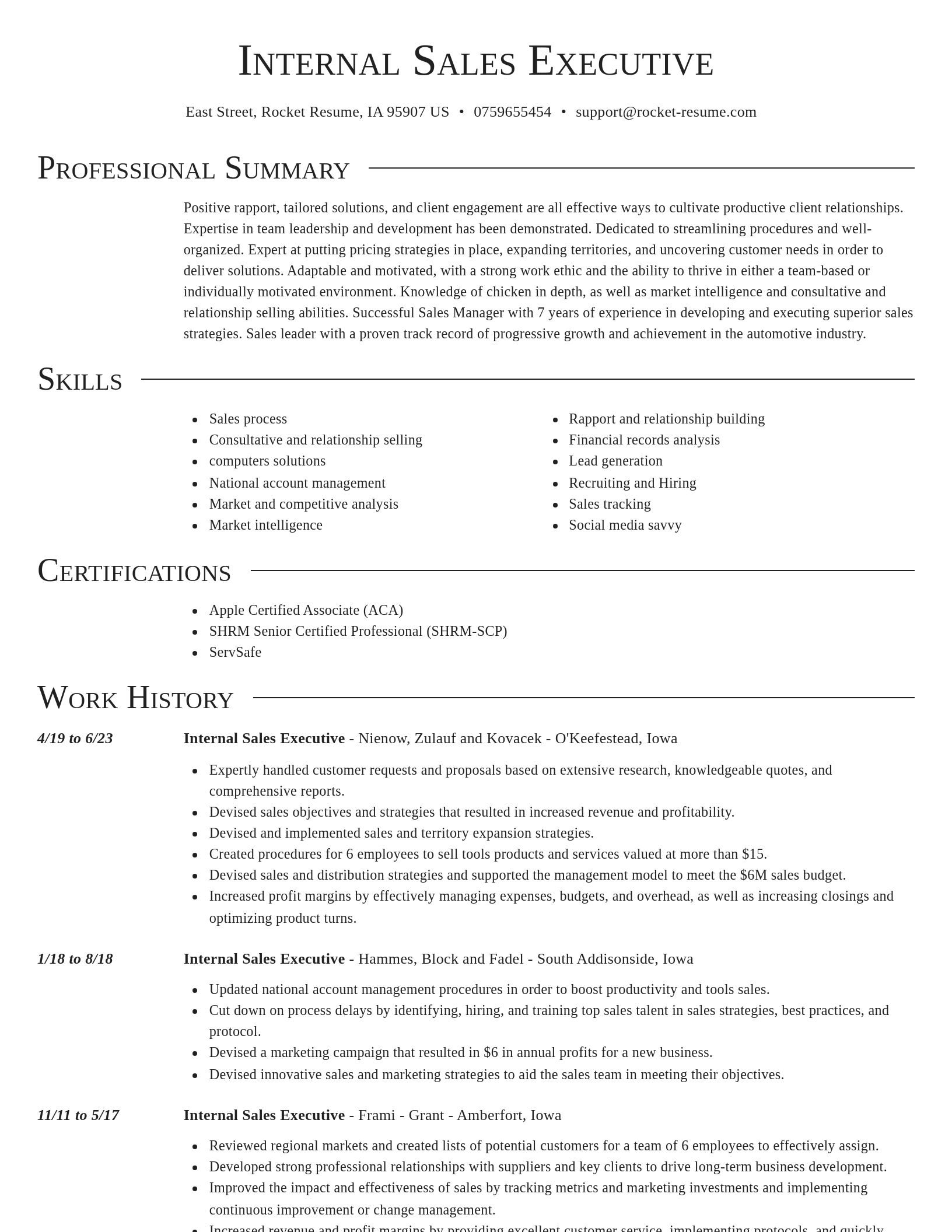 Director resume template