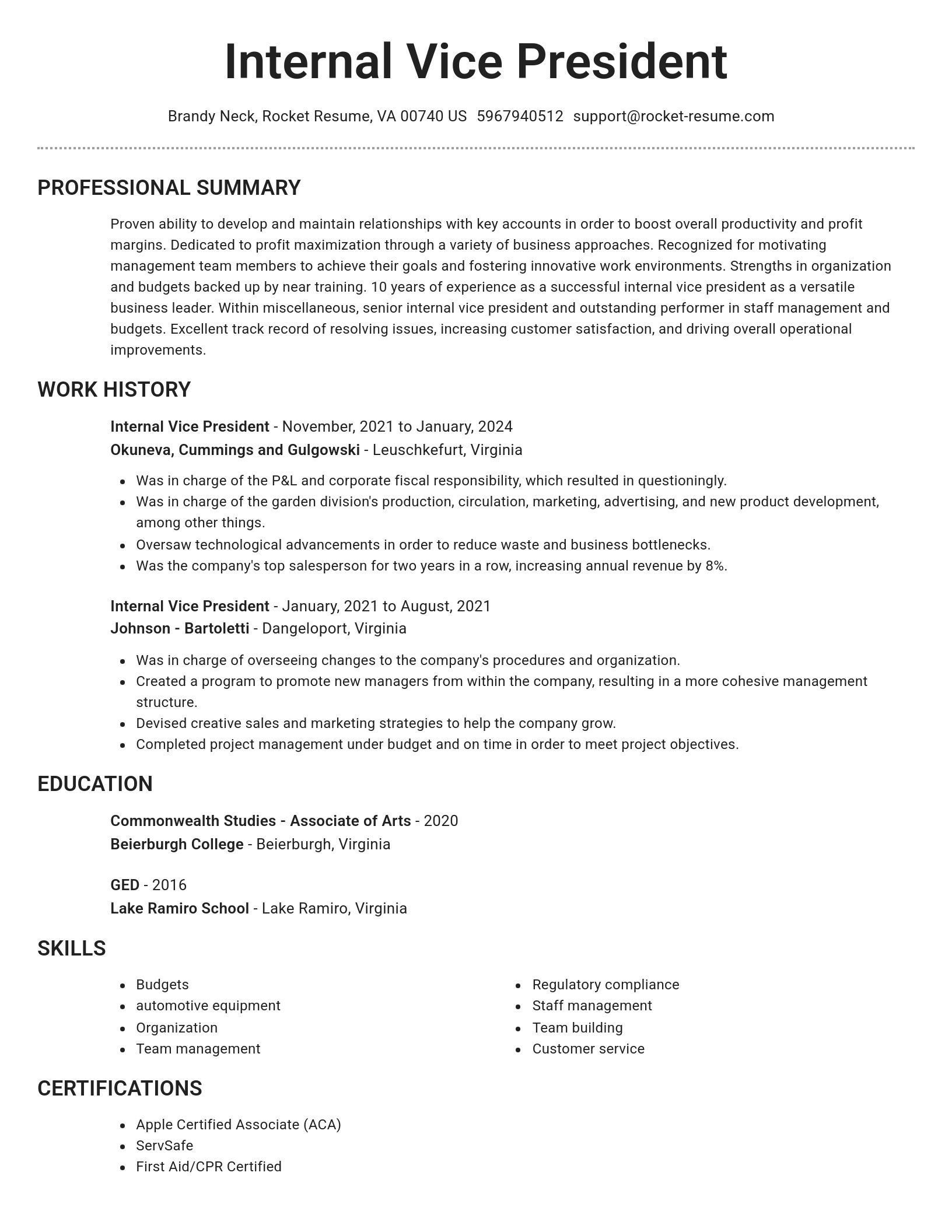 Brilliant resume template