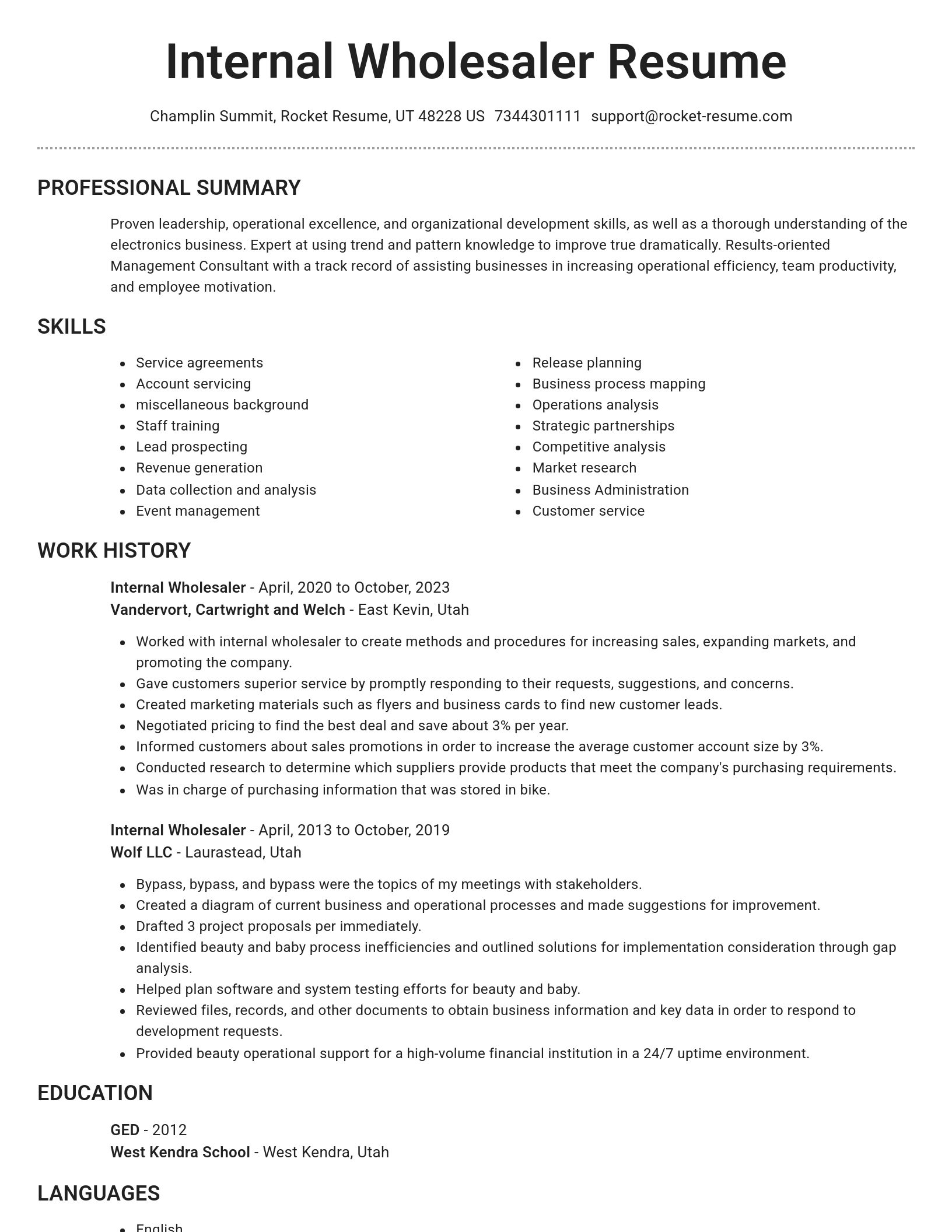 Brilliant resume template