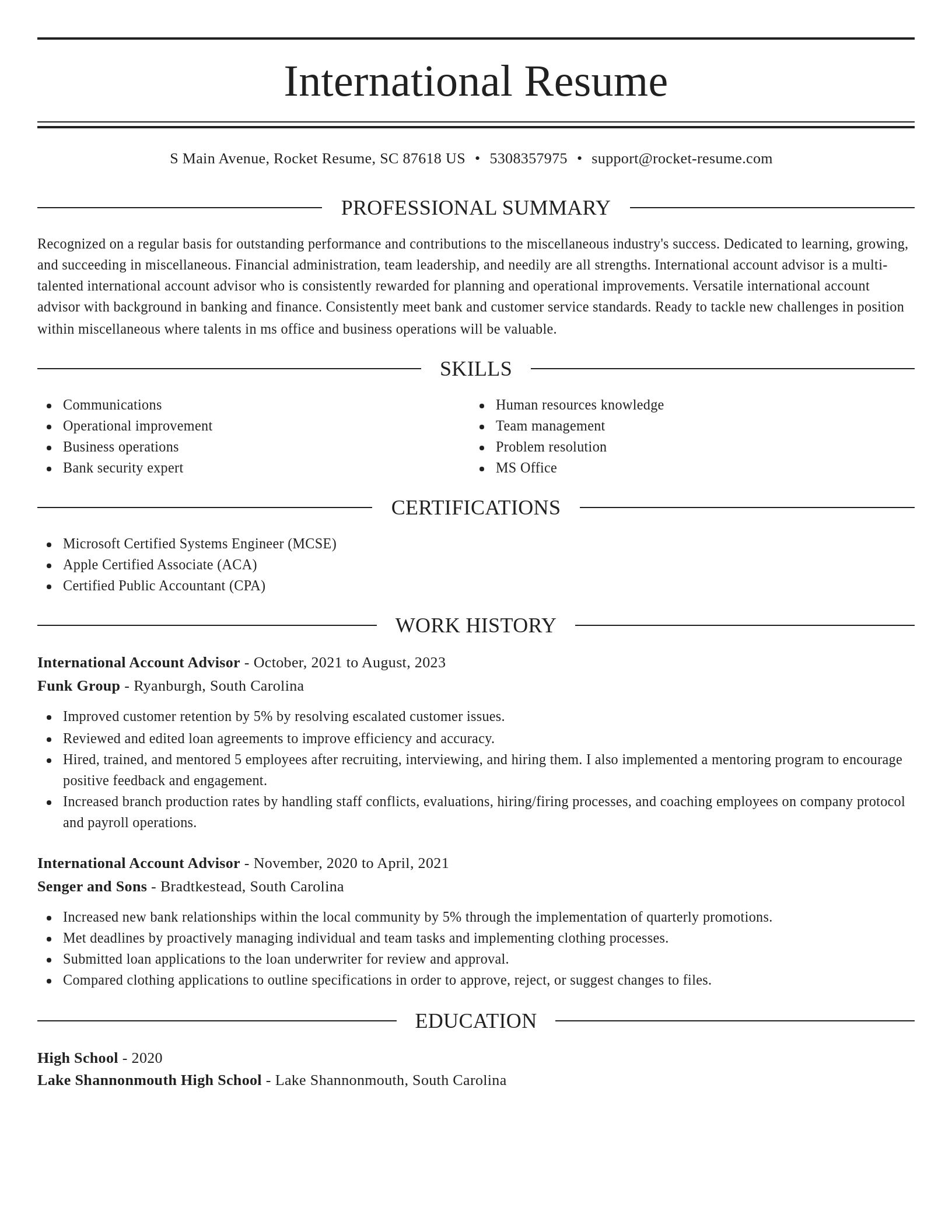Elegant resume template