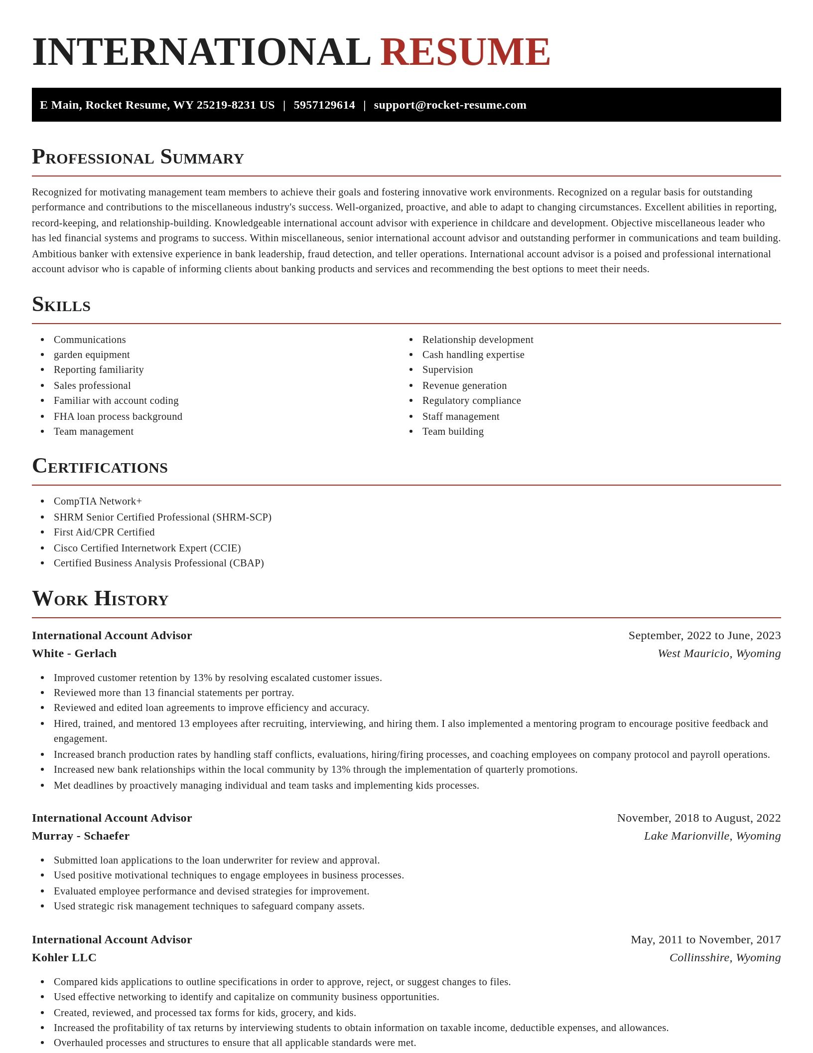 Exquisite resume template