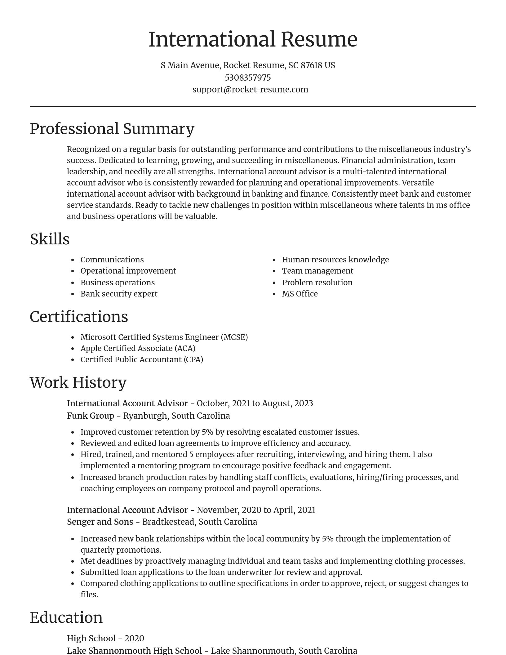 Focal Point resume template